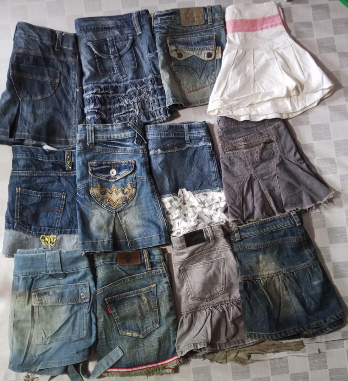 BERSHKE JEANS, CALZEDONIA AND OTHER MIX BRANDS MINI SKIRTS (ID 1023)