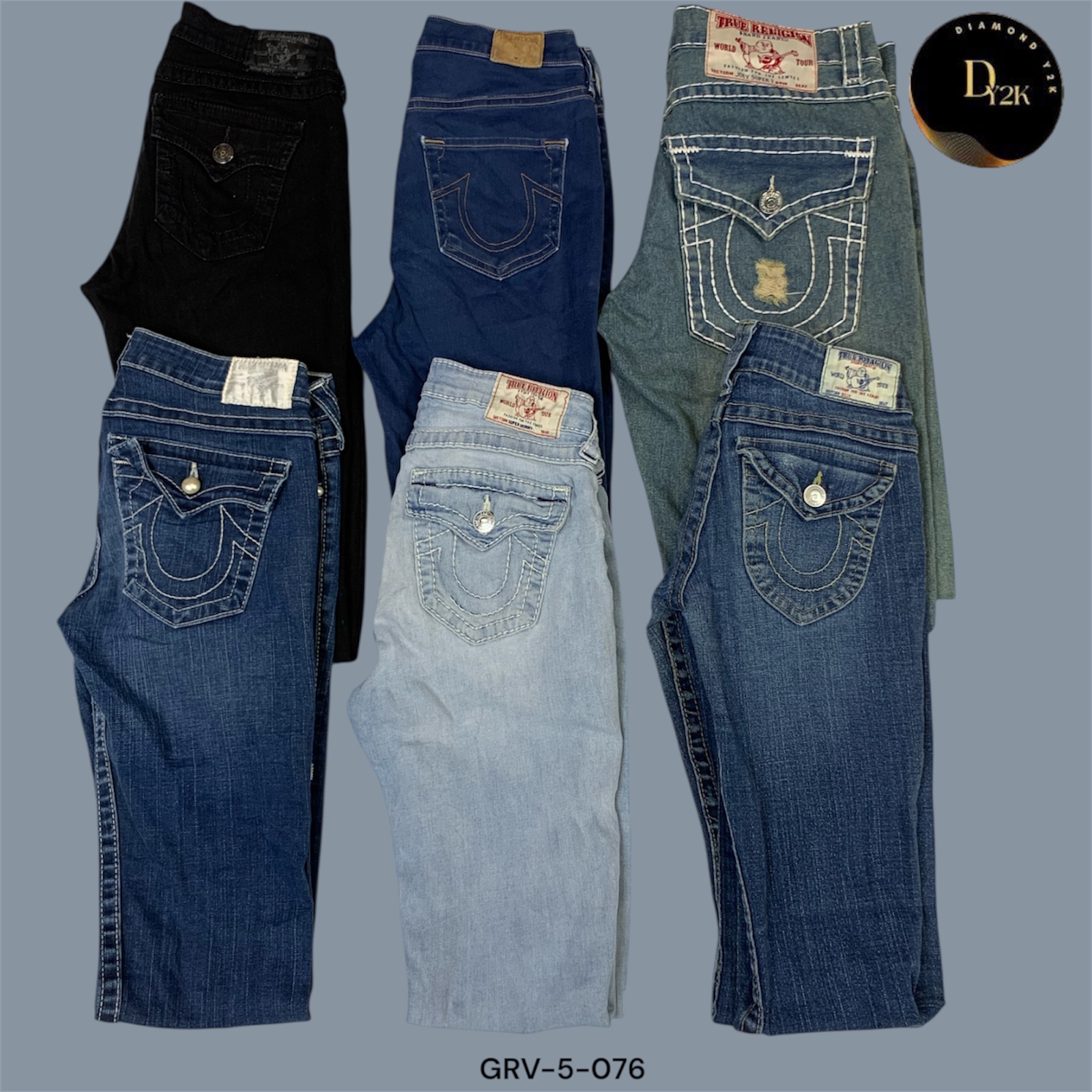 Vintage Y2K True Religion Skinny Jeans – Low Rise Baddie Vibes (GRV-5-076)