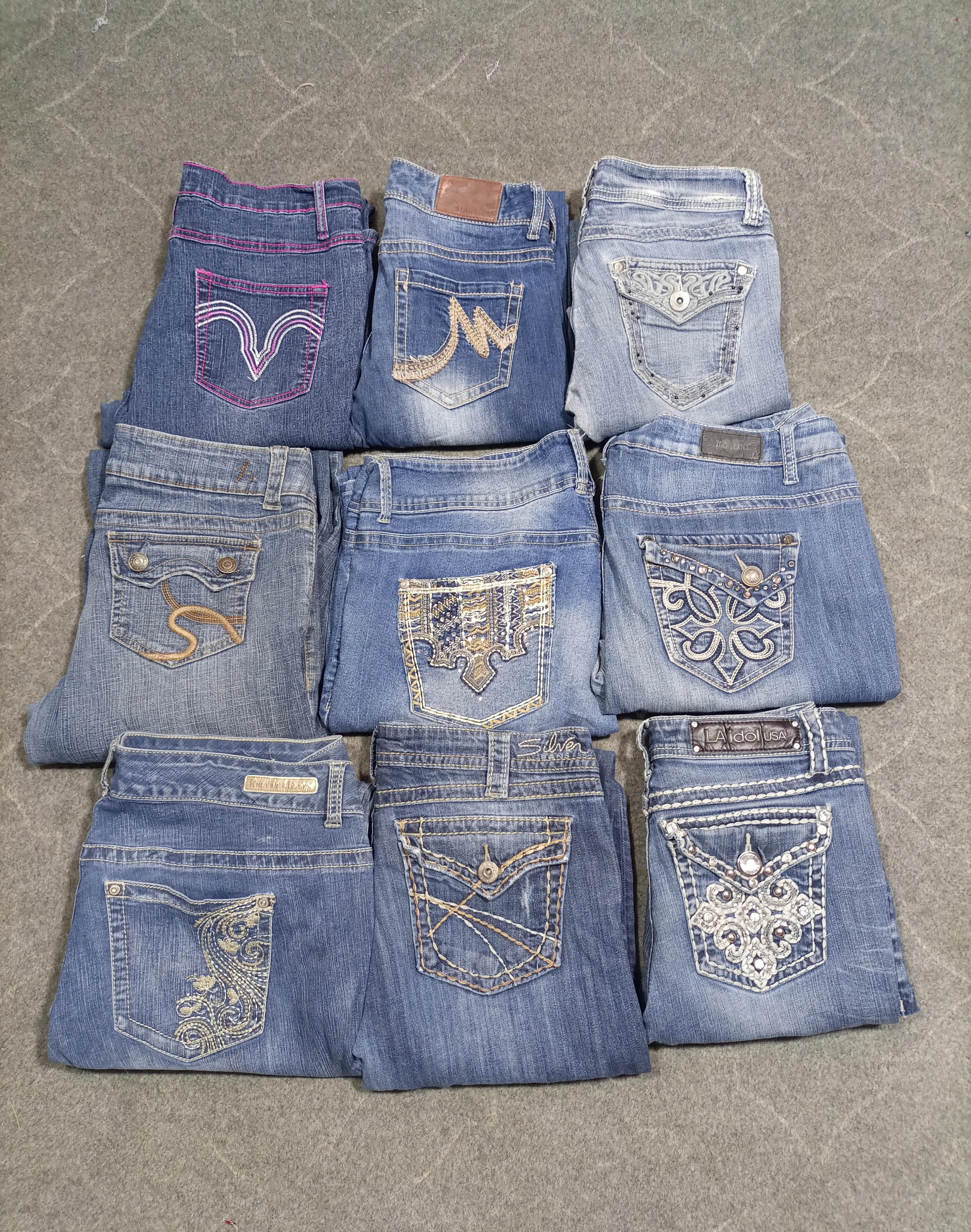Jeans Bootcut bordados Y2K