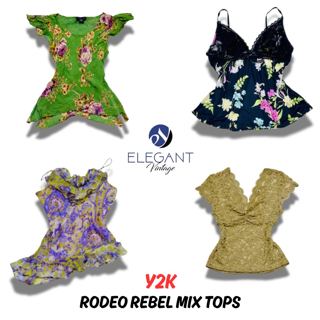 Y2K Rodeo Rebel Mix Tops - 12 Teile - EV0364