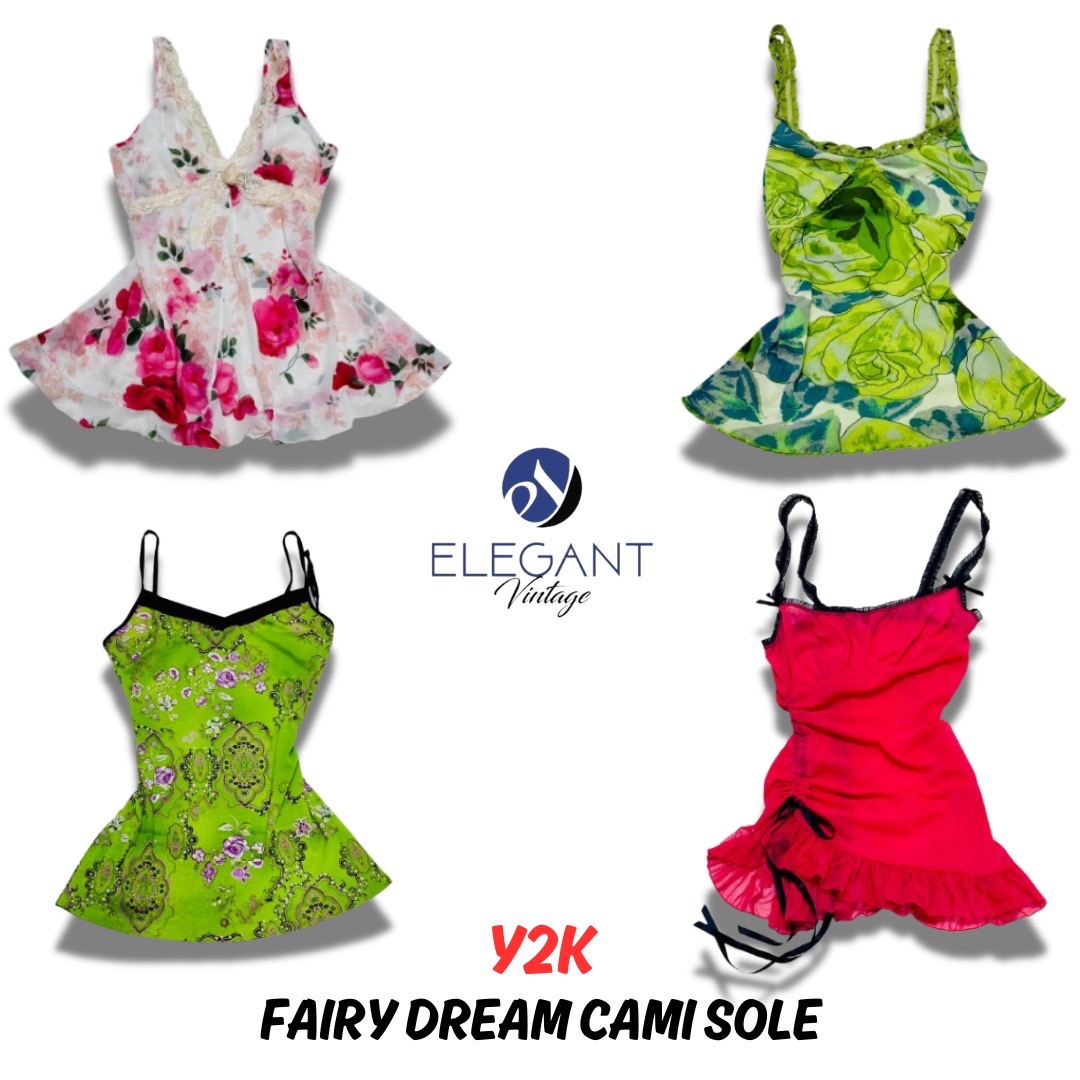 Y2K Fairy Dream Spaghetti-Tops - 11 Stück - EV0367