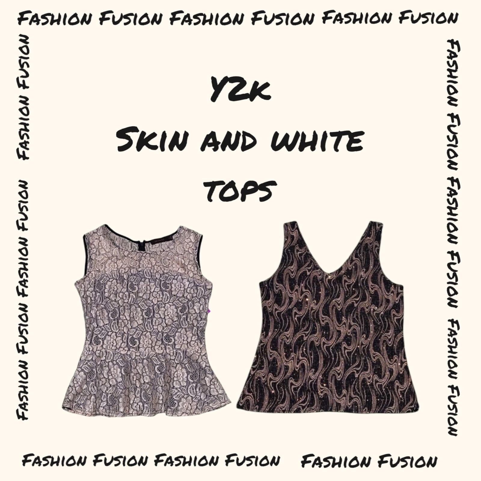 FF-917 y2k Hautbasis und schwarze Oberteile