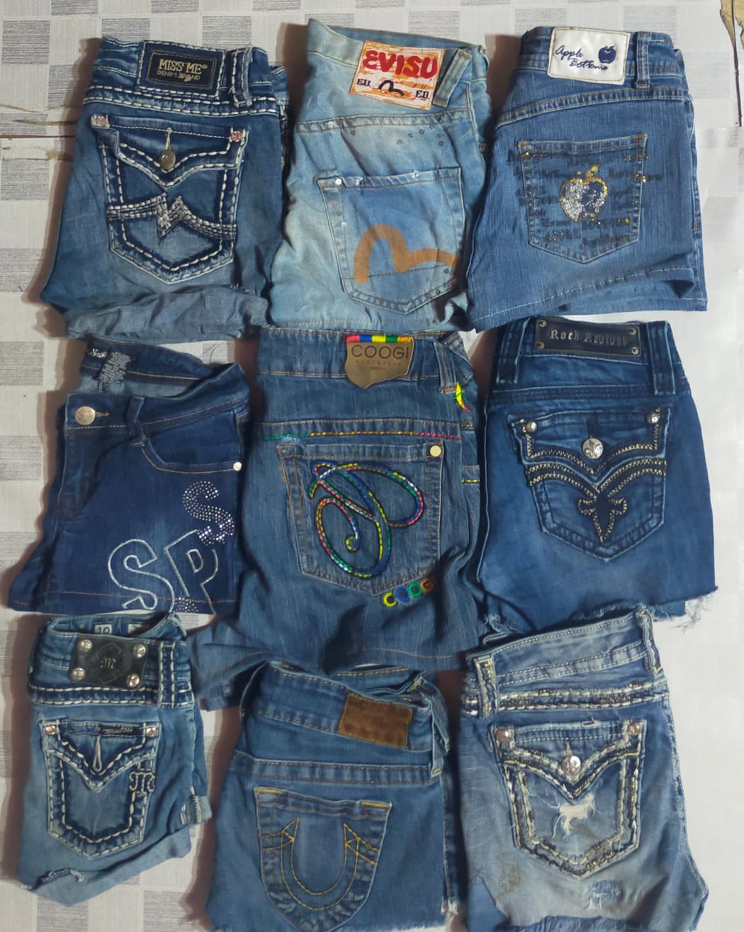 EVISU, COOGI, APPLE BOTTOM E ALTRI MINI PANTALONCINI MIX DI MARCHE (ID 1049)