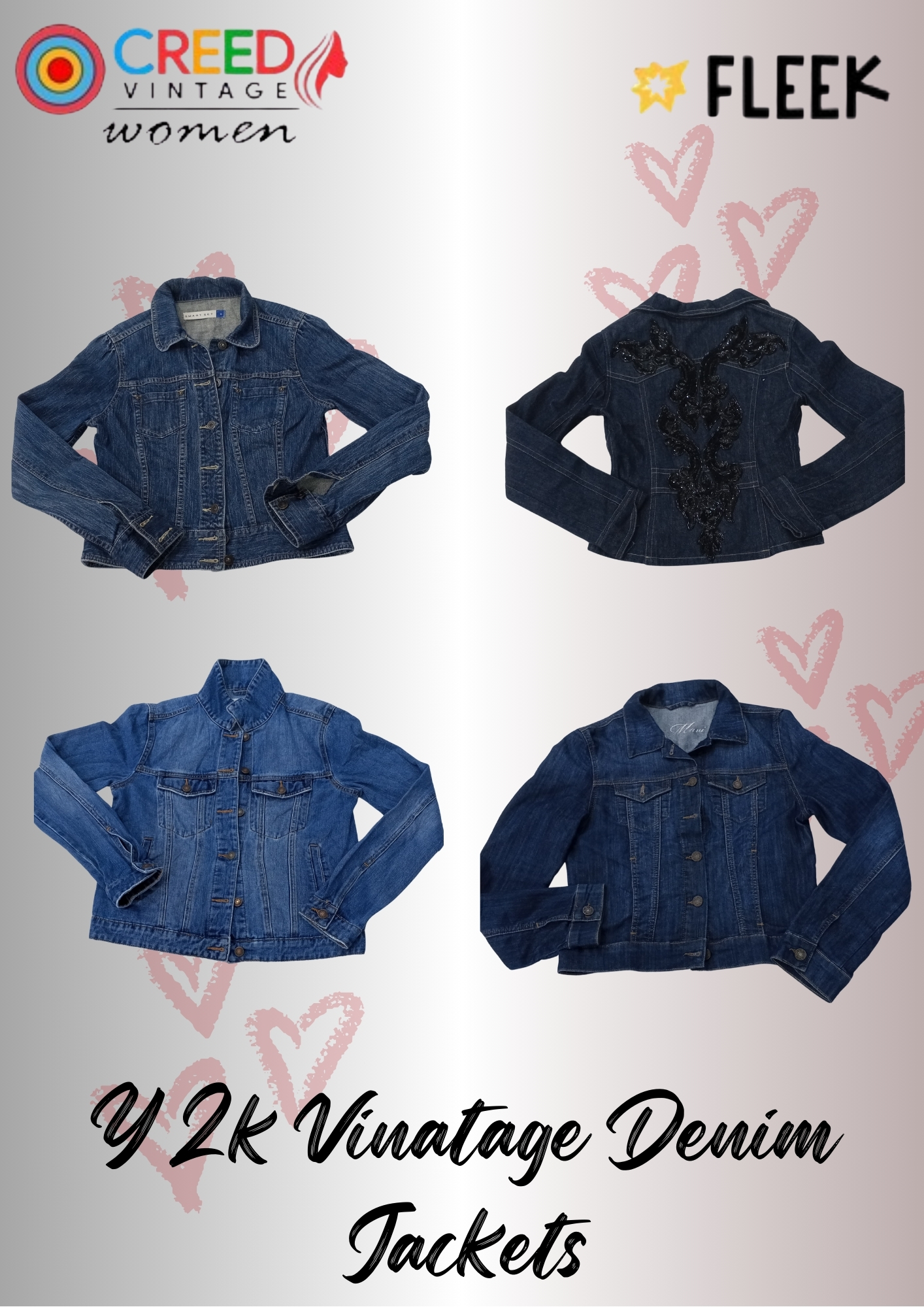 IQ0001 Y2k Vintage Denim Jackets - 10 Pieces