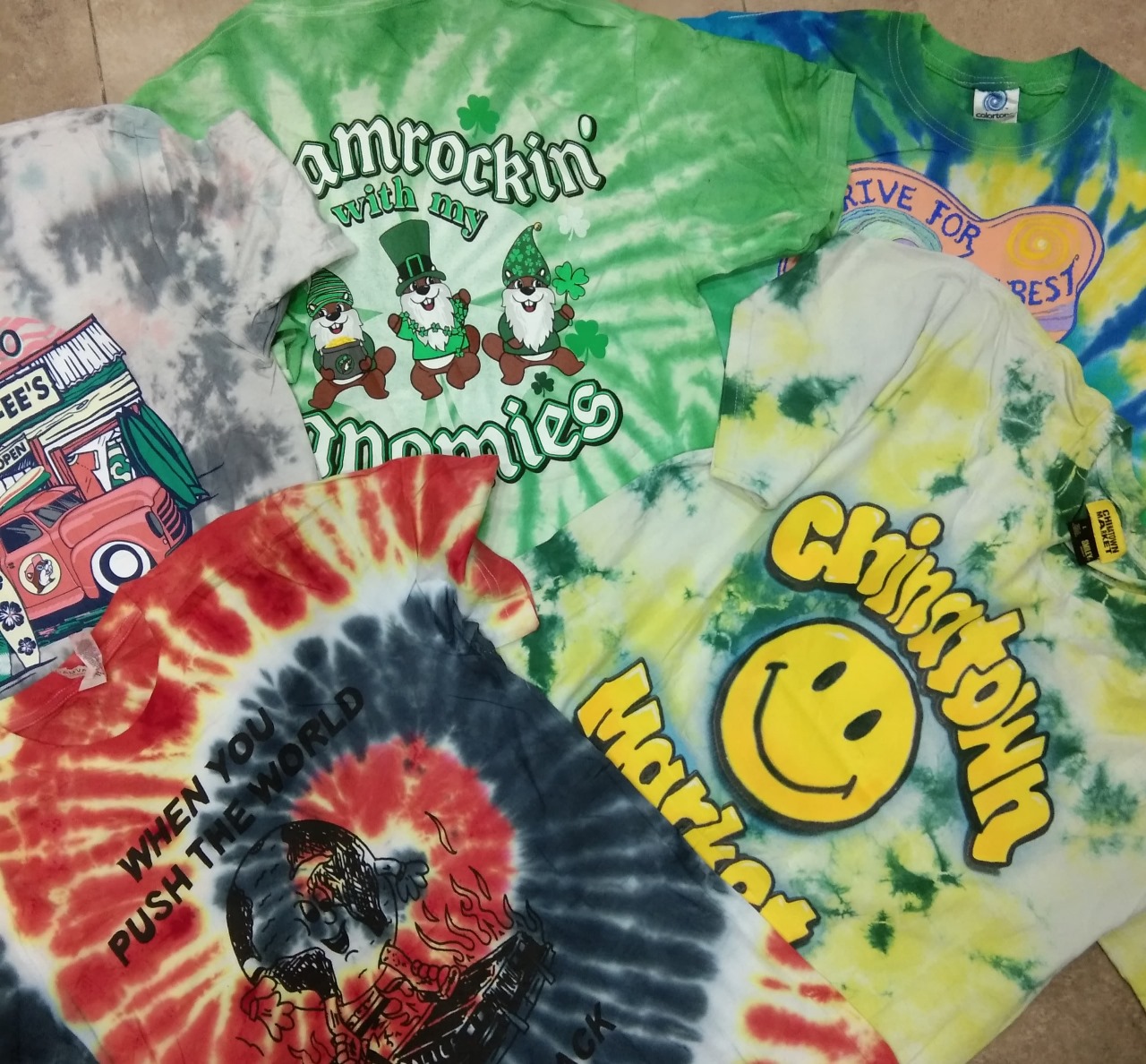 ZH0039 Tie Dye T-shirts - 16 Pcs