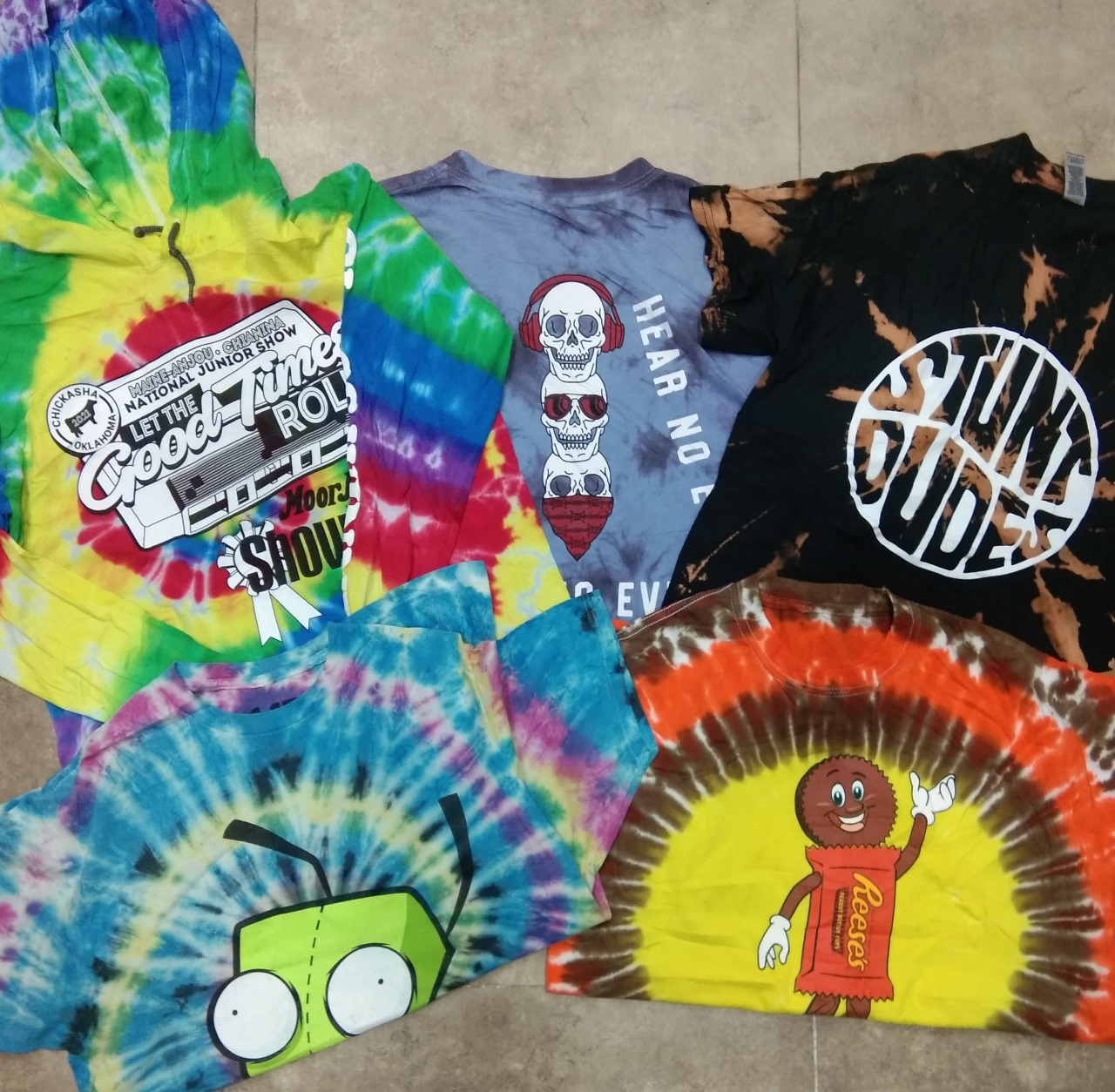 ZH0040 Tie Dye T-shirts - 20 Pcs