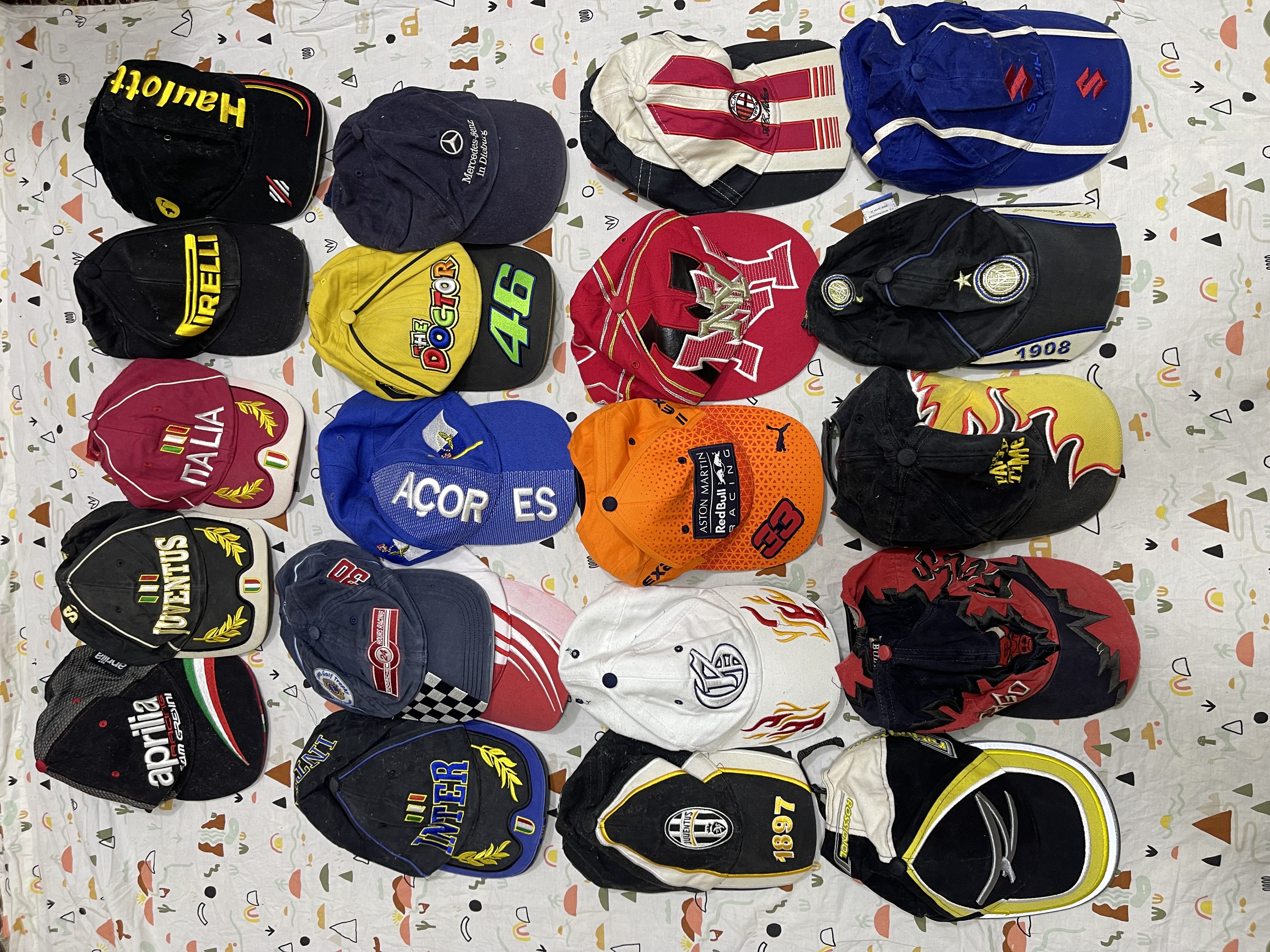 Nascar Style Hats 21 Pieces