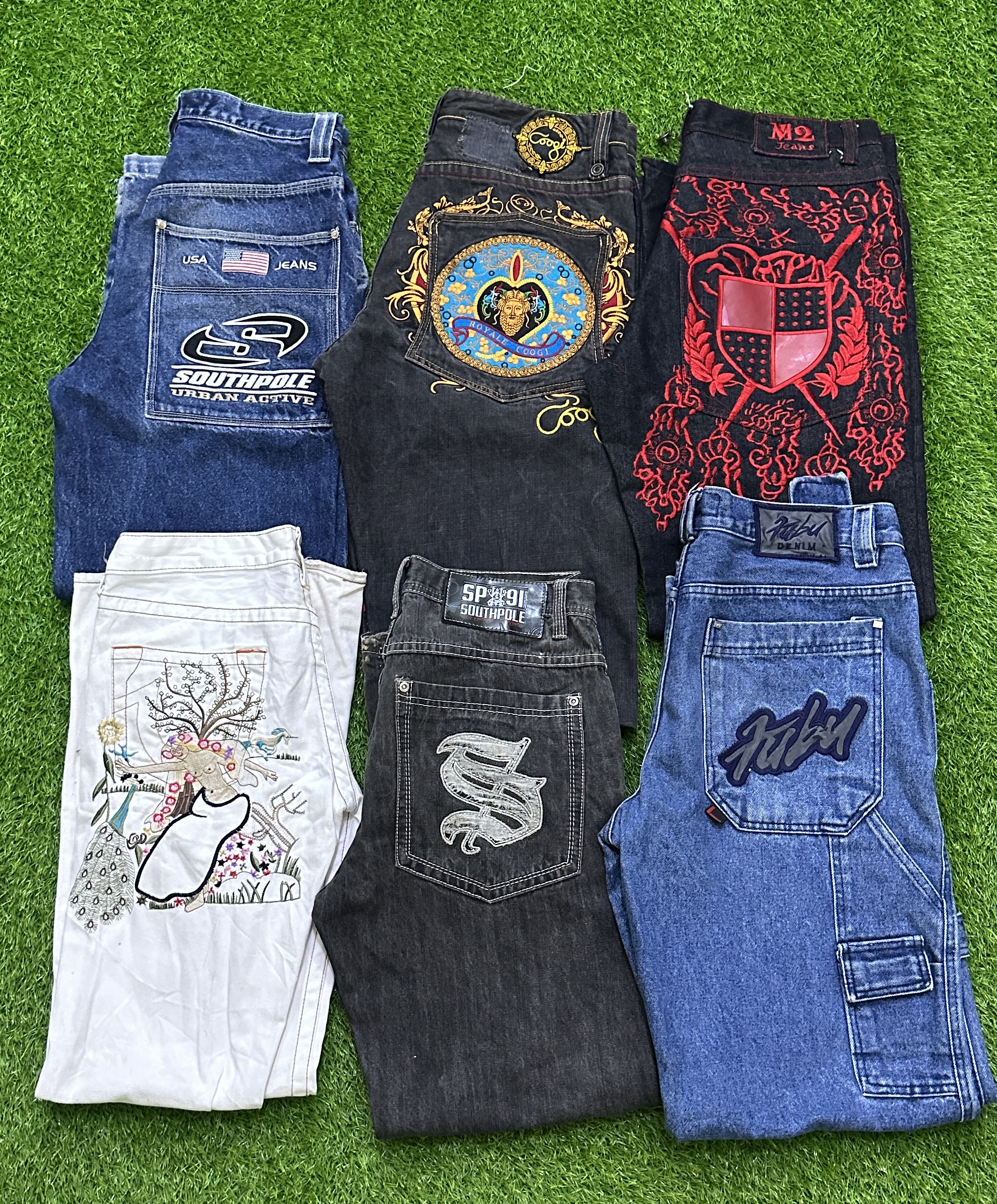 Hiphop jeans and shorts wiyj JNCO,ED Hardy ,Ecko,f..