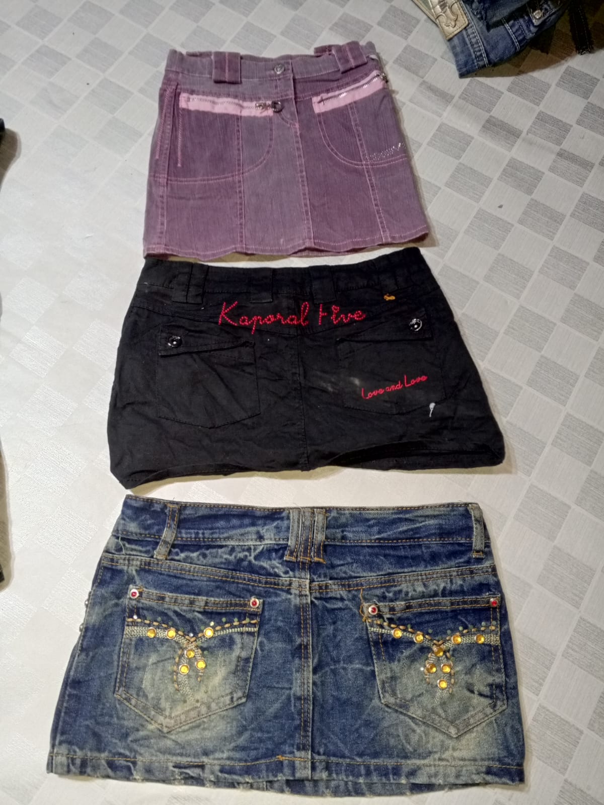 JUPES COURTES RING DENIM ET AUTRES MARQUES MIXTES (MR542)