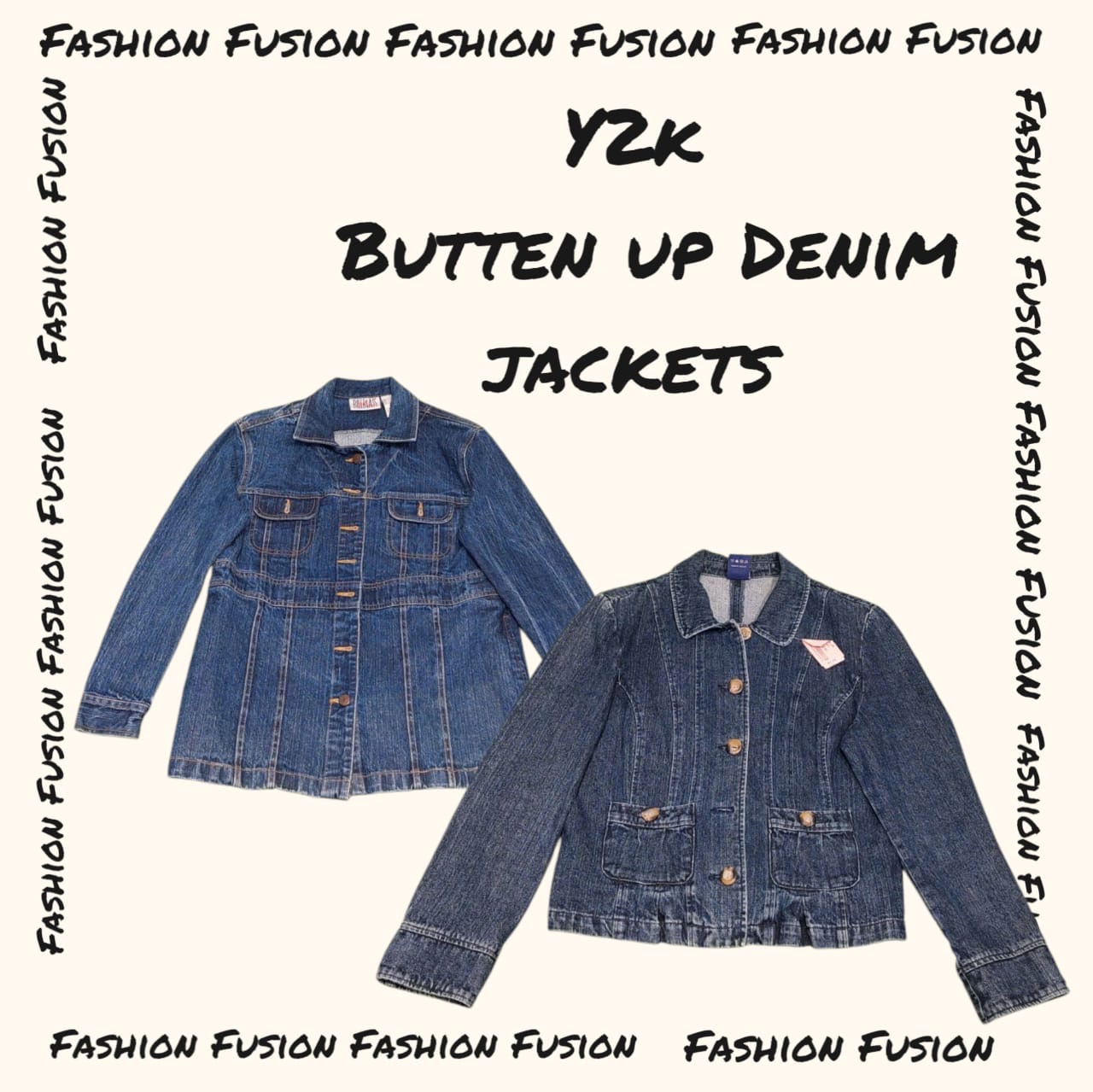 FF-925 Y2k vestes en denim clair
