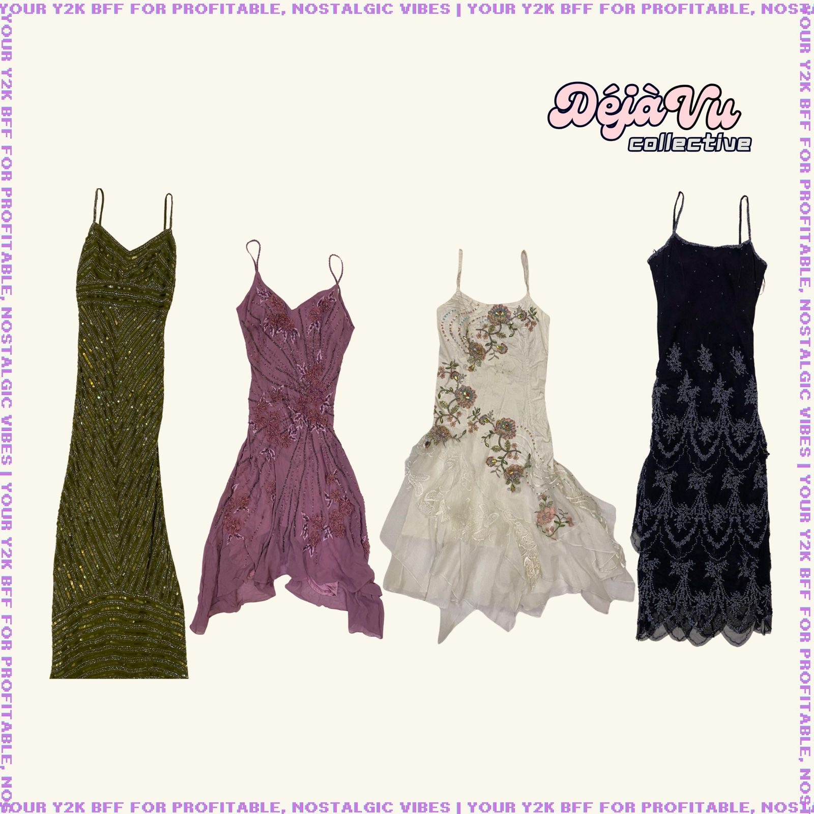 Y2K Beaded Fairytale Dresses - 8 pcs (DVC#25)