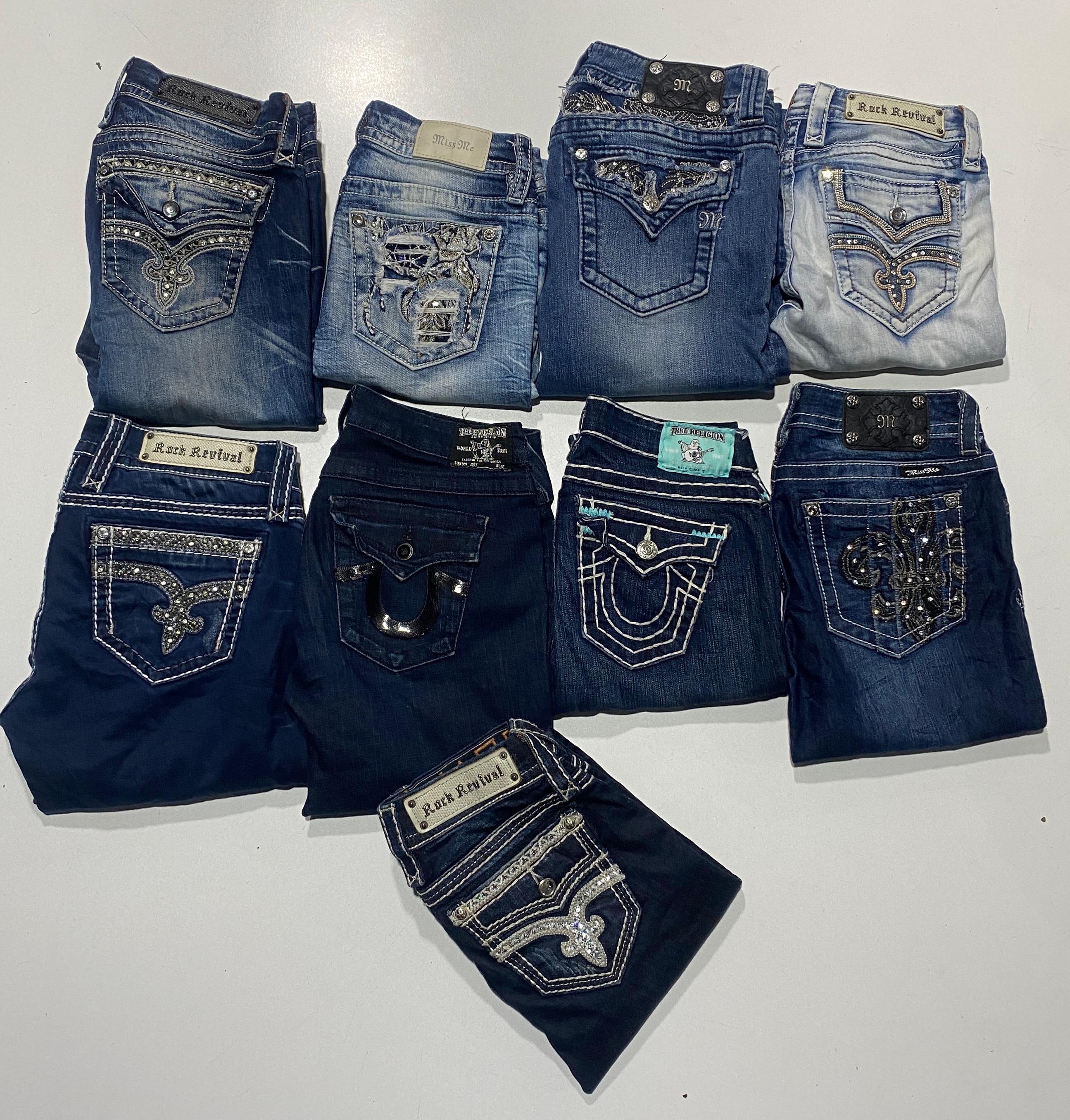 Y2K Miss me True Religion, Rockrevival Jeans 9 Pcs