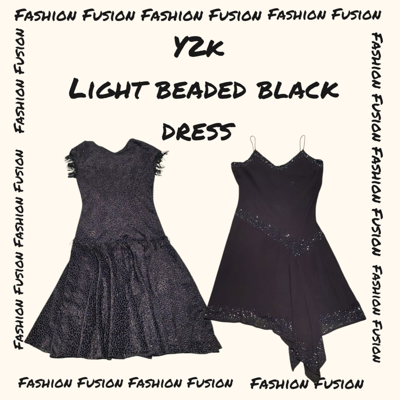 FF-926 Y2k Lichterperlen schwarze Themenpartykleid