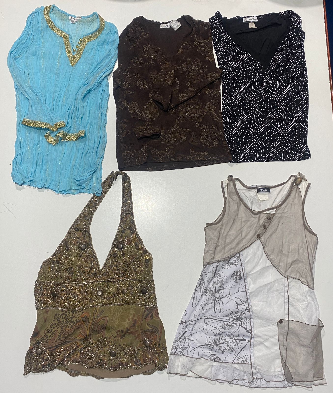 Y2K Poly Blouses 10 Pcs