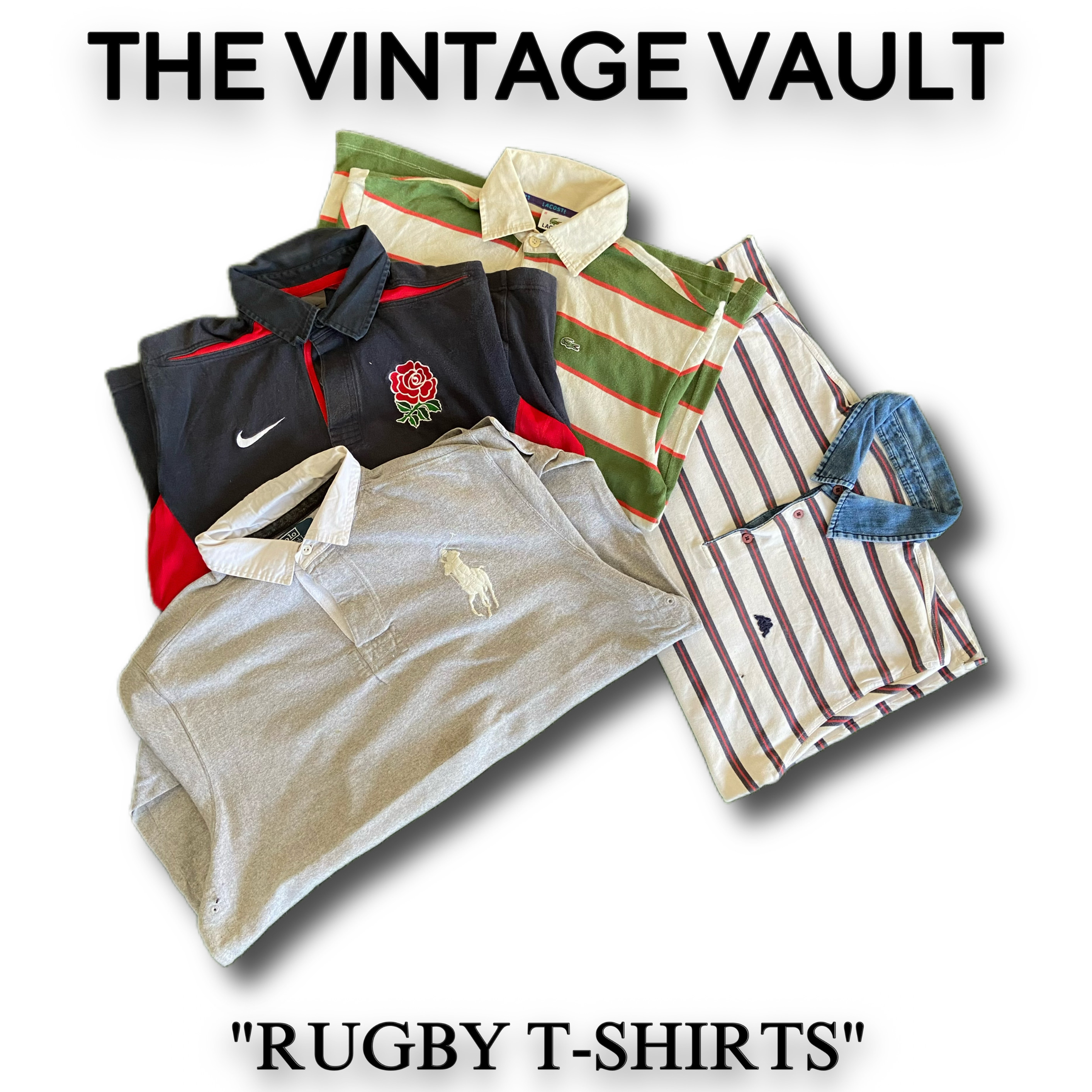 Branded Rugby T-Shirts including Polo Ralph Lauren Tommy and others - 25 pcs
