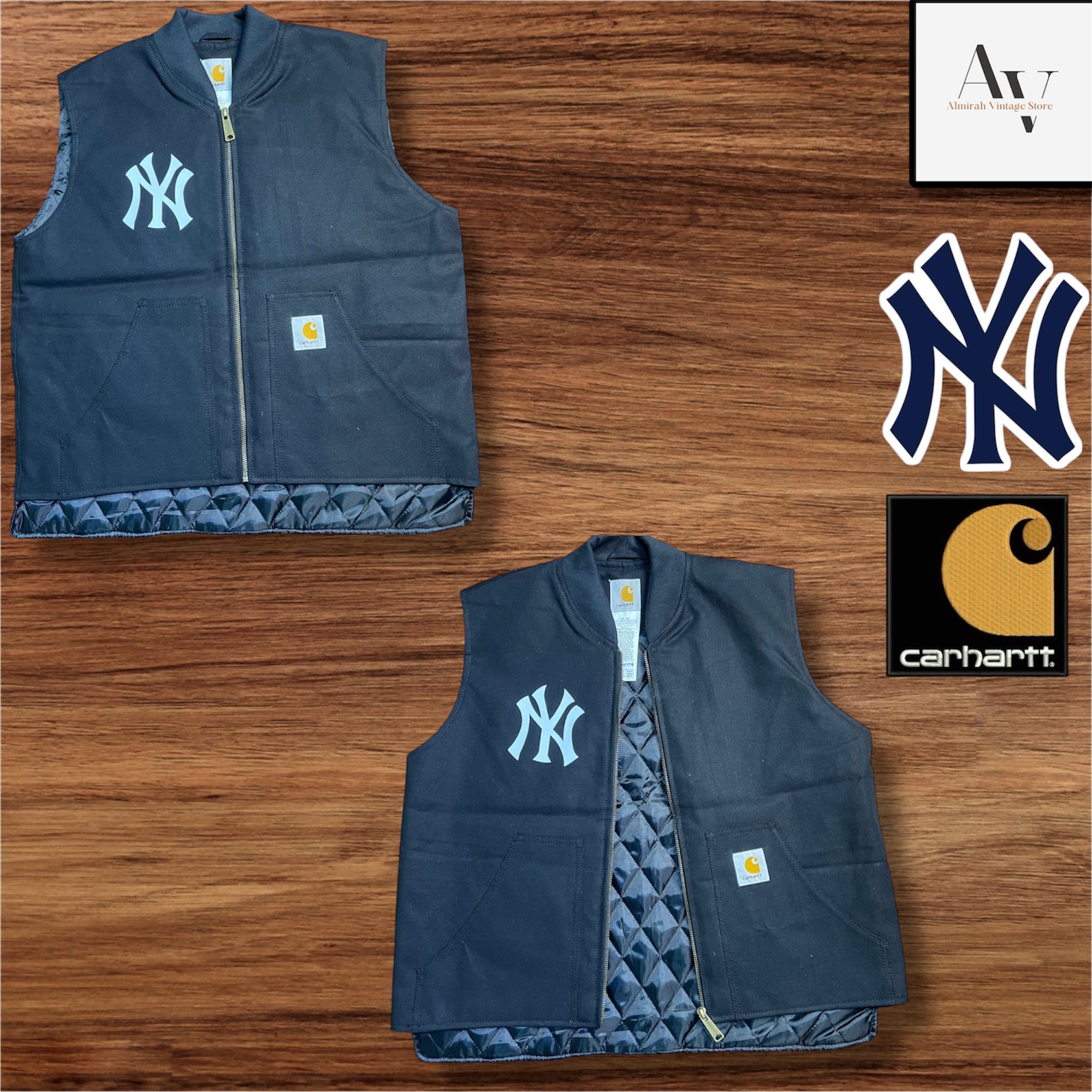 Yankees x Carhartt neu gestaltete Weste im Stil