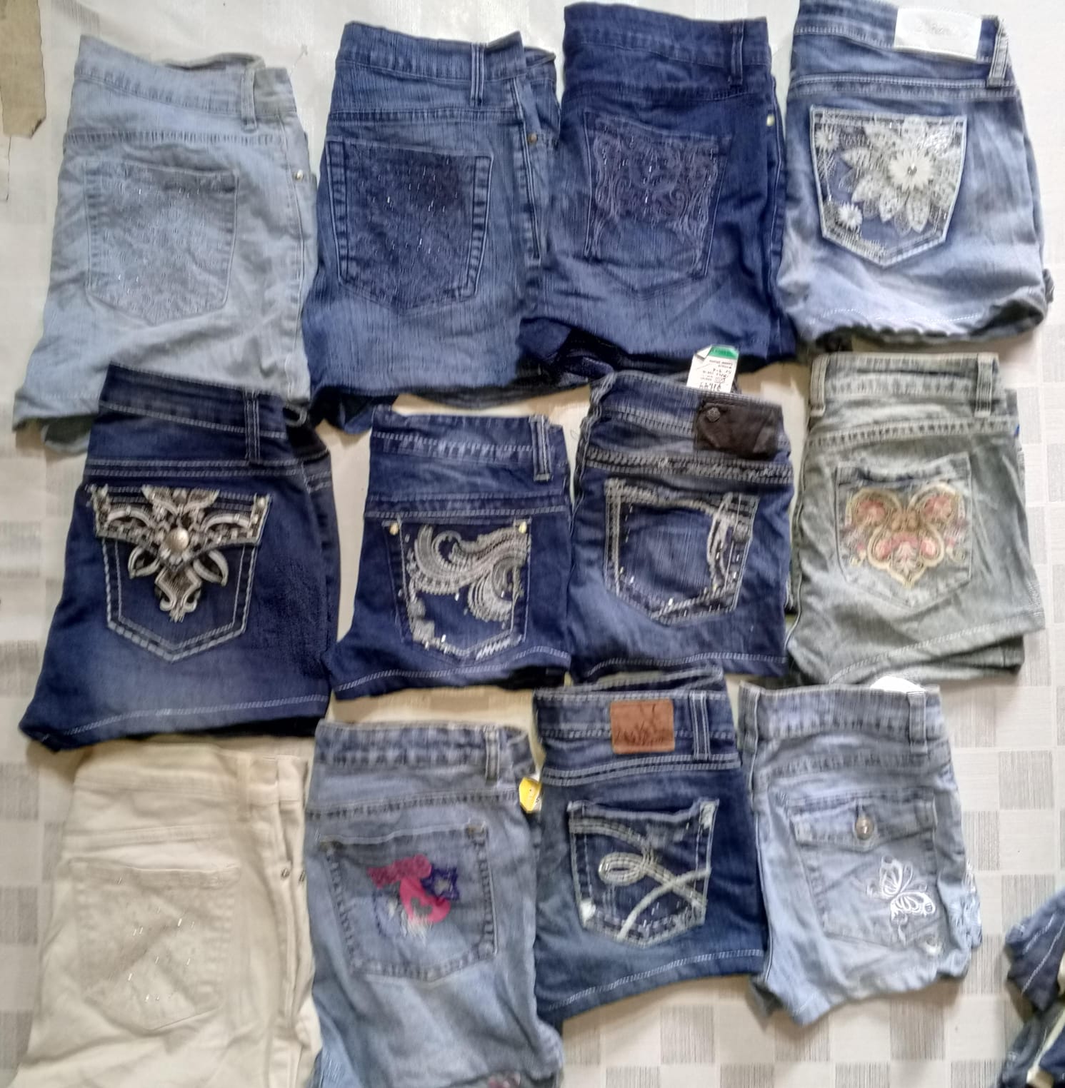 SILVER AND OTHER MIX BRANDS MINI MICRO SHORTS (MR550)