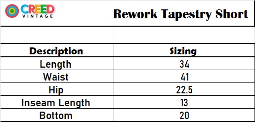 CV0062 Rework Tapestry Shorts - 20 Pcs