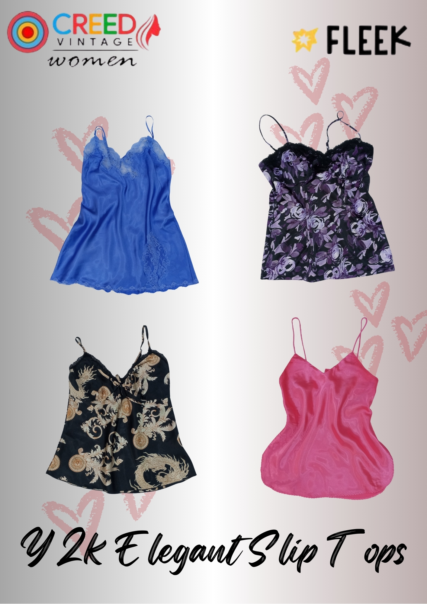 IQ10018 Y2k Elegant Slip Tops - 10 Pieces