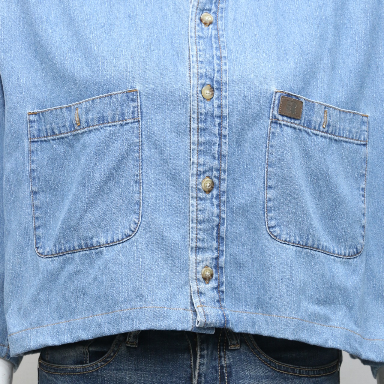CV0073 Rework Denim Crop Shirts - 20 Pcs