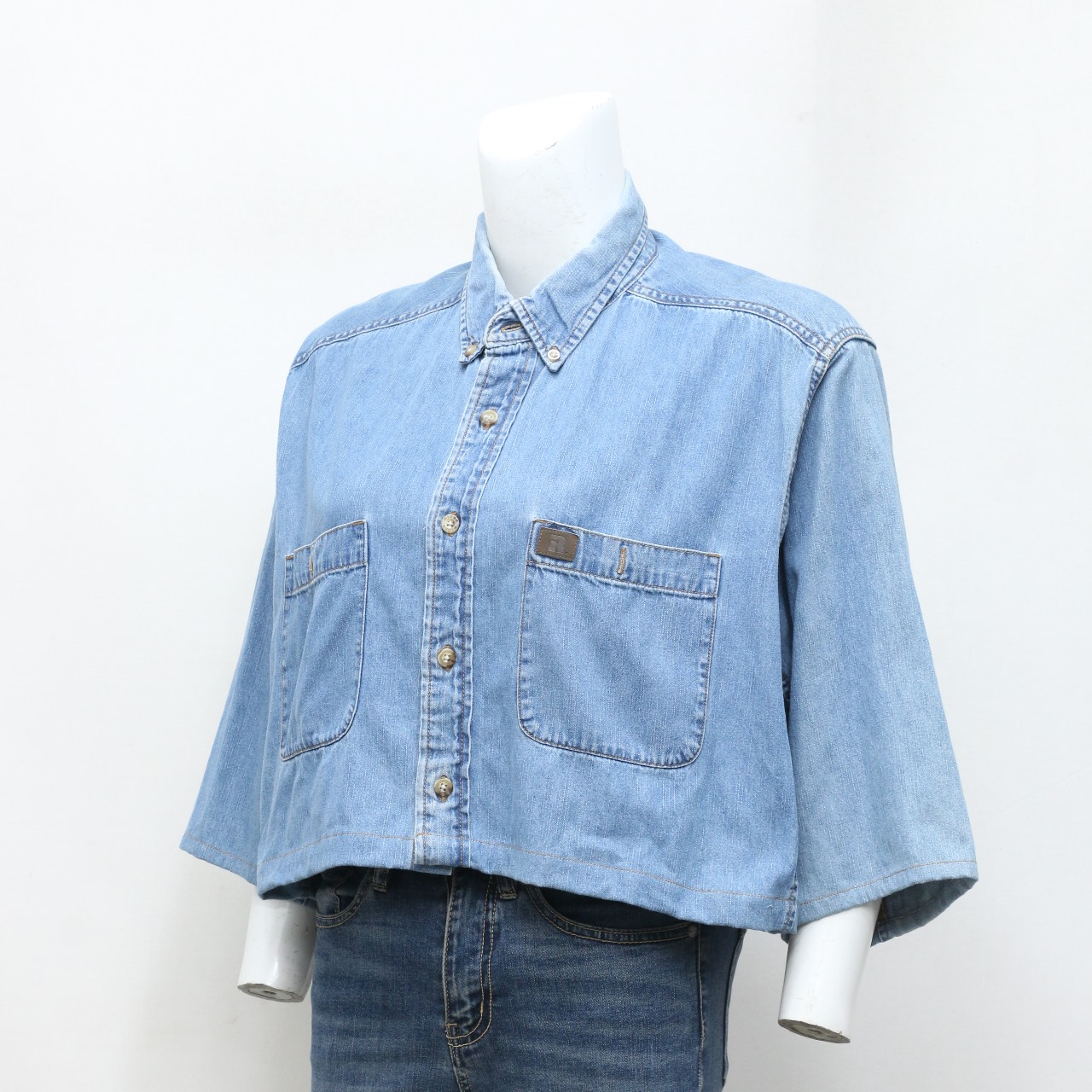 CV0073 Camisas de Denim Rework Cropped - 20 Peças