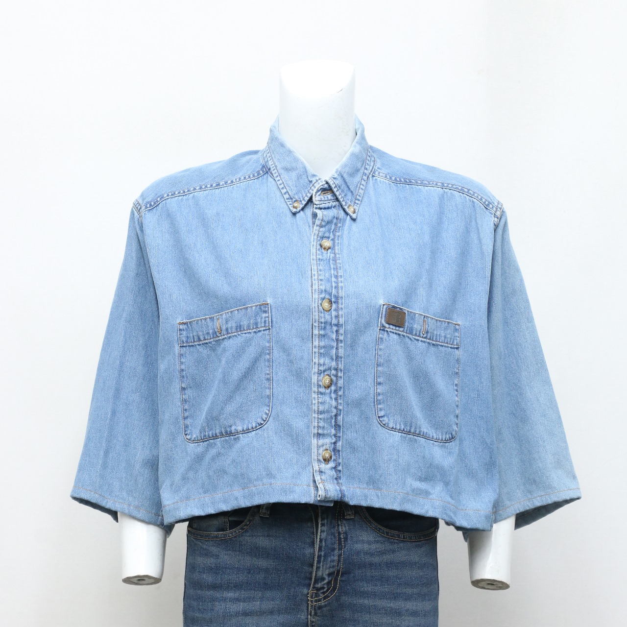 CV0073 Camisas de Denim Rework Cropped - 20 Peças