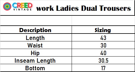CV0079 Rework Ladies Dual Trousers - 20 Pcs