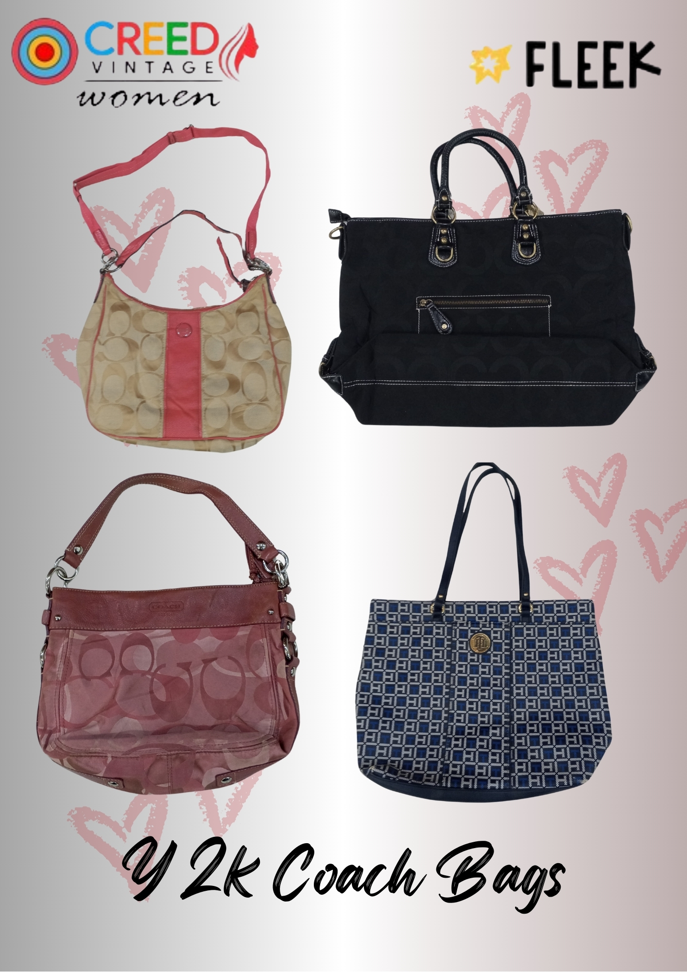IQ0023 Y2k coach bags - 8 Pieces
