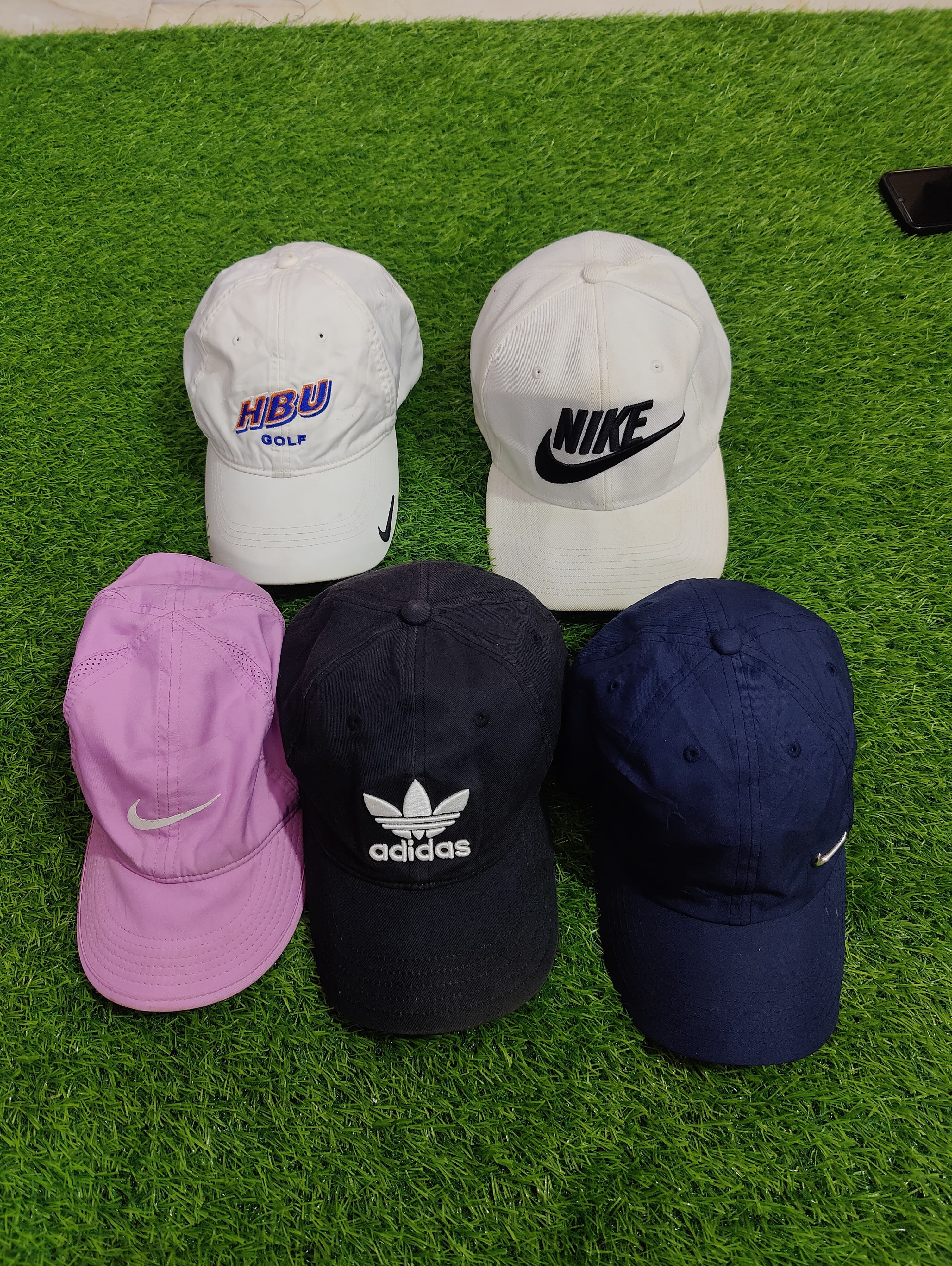 Nike and Adidas Caps 5 Pieces