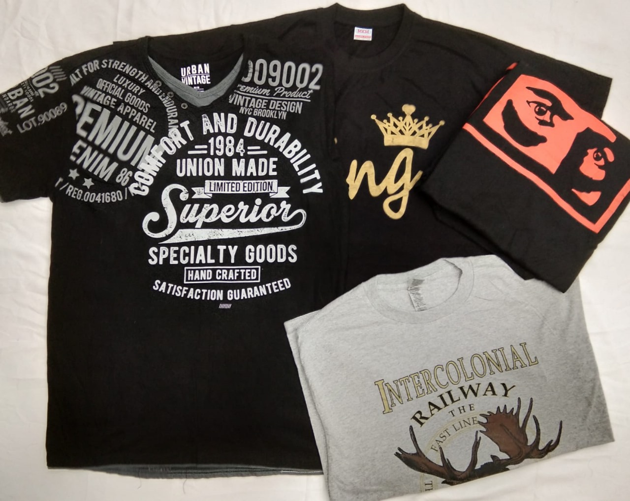 ZH0068 Unbranded Printed T-shirts - 20 Pcs