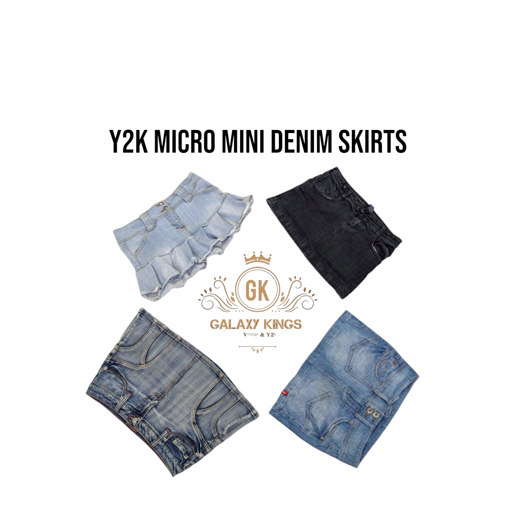 Y2k Micro Mini Denim Skirts