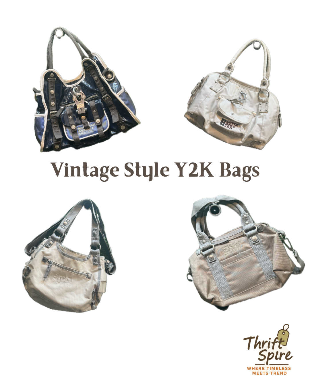 Vintage Style Y2K Bags - 10pcs