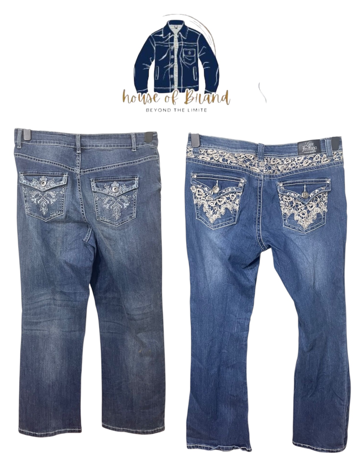 Y2k style Back Pocket Design Flare jeans 50 pieces