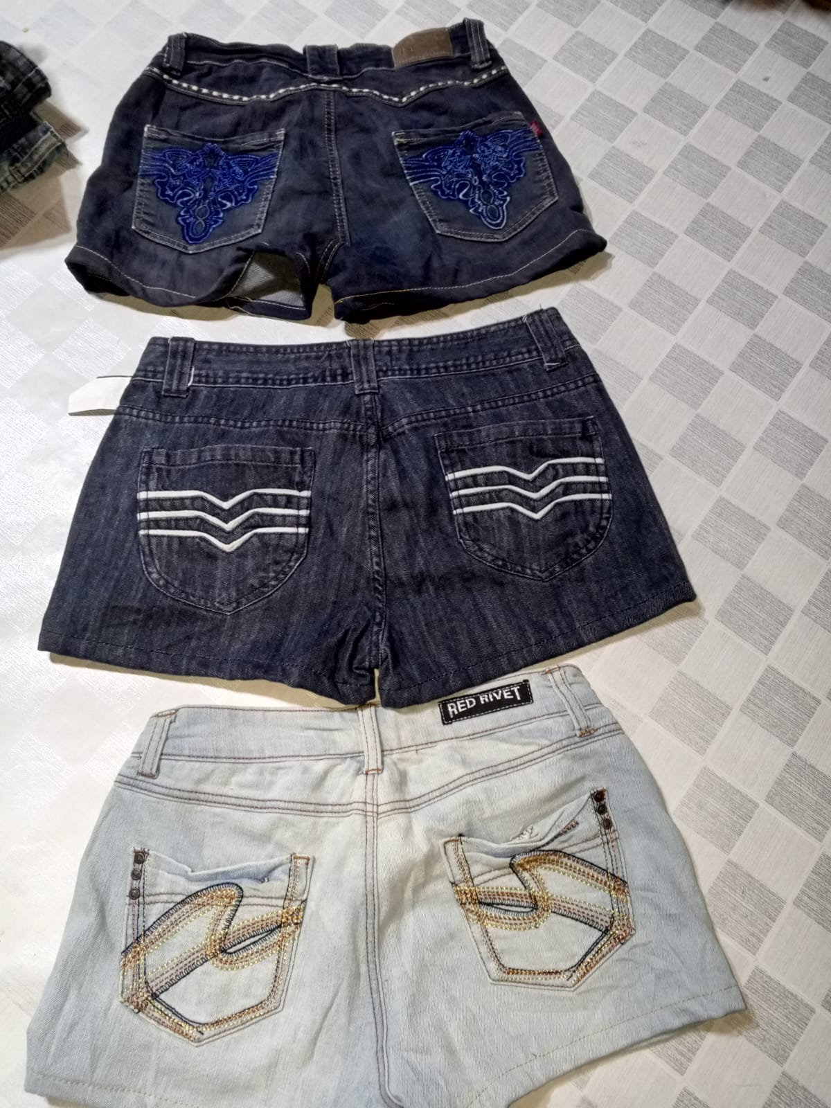 SILVER WALLFLOWER AND OTHER BRAND MINI MICRO SHORTS (MR 559)
