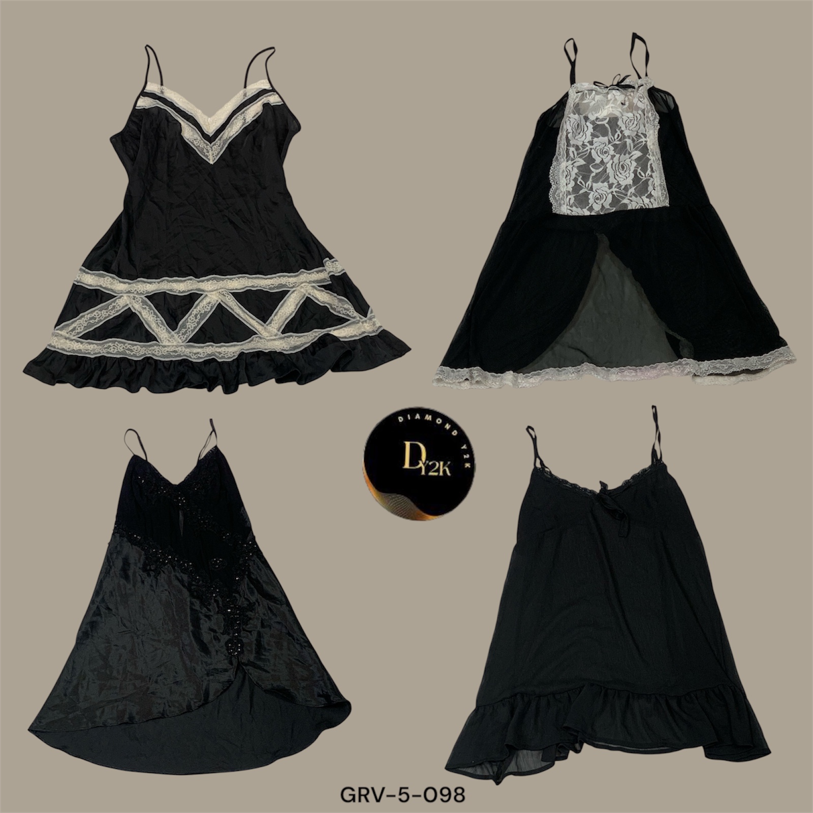 Retro Y2K Black Dress – Slip Into 90s Fashion Feels (GRV-5-098)
