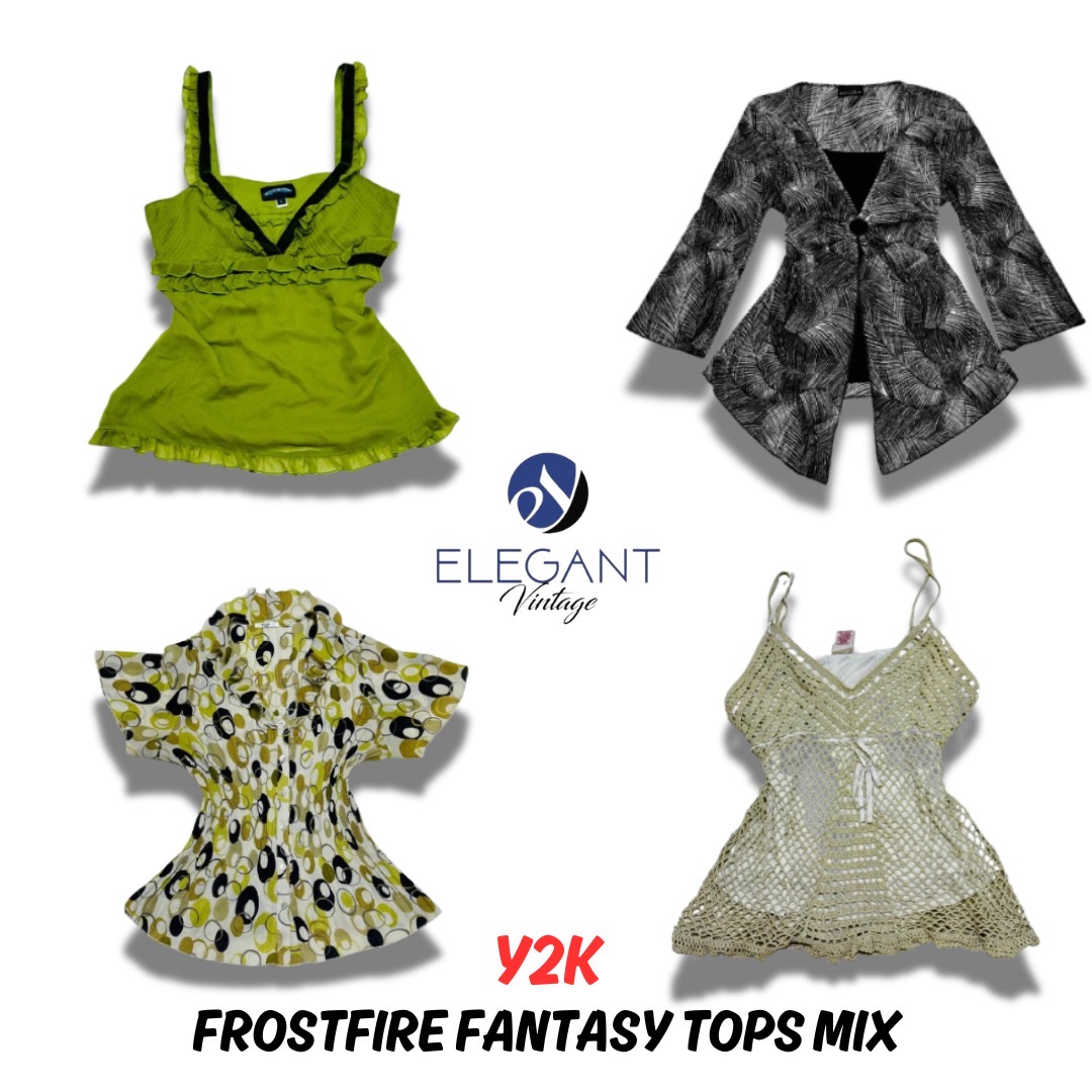 Y2K Frostfire Fantasy Tops Mix - 12 Stück - EV0376