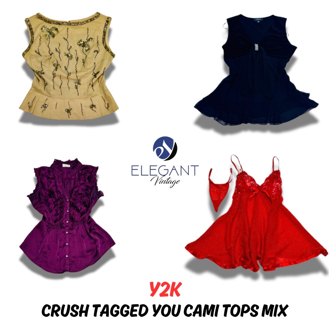 Y2K Crush Marcou Você Blusas Cami Mix - 12 peças - EV0378