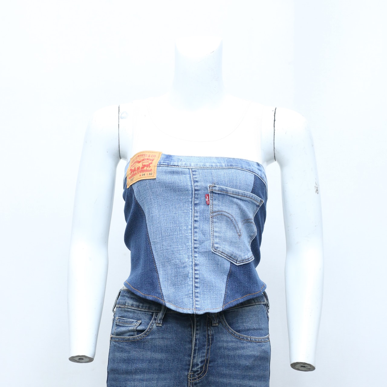 CV0086 Upcycled Levi's Denim Corset - 20 Pcs