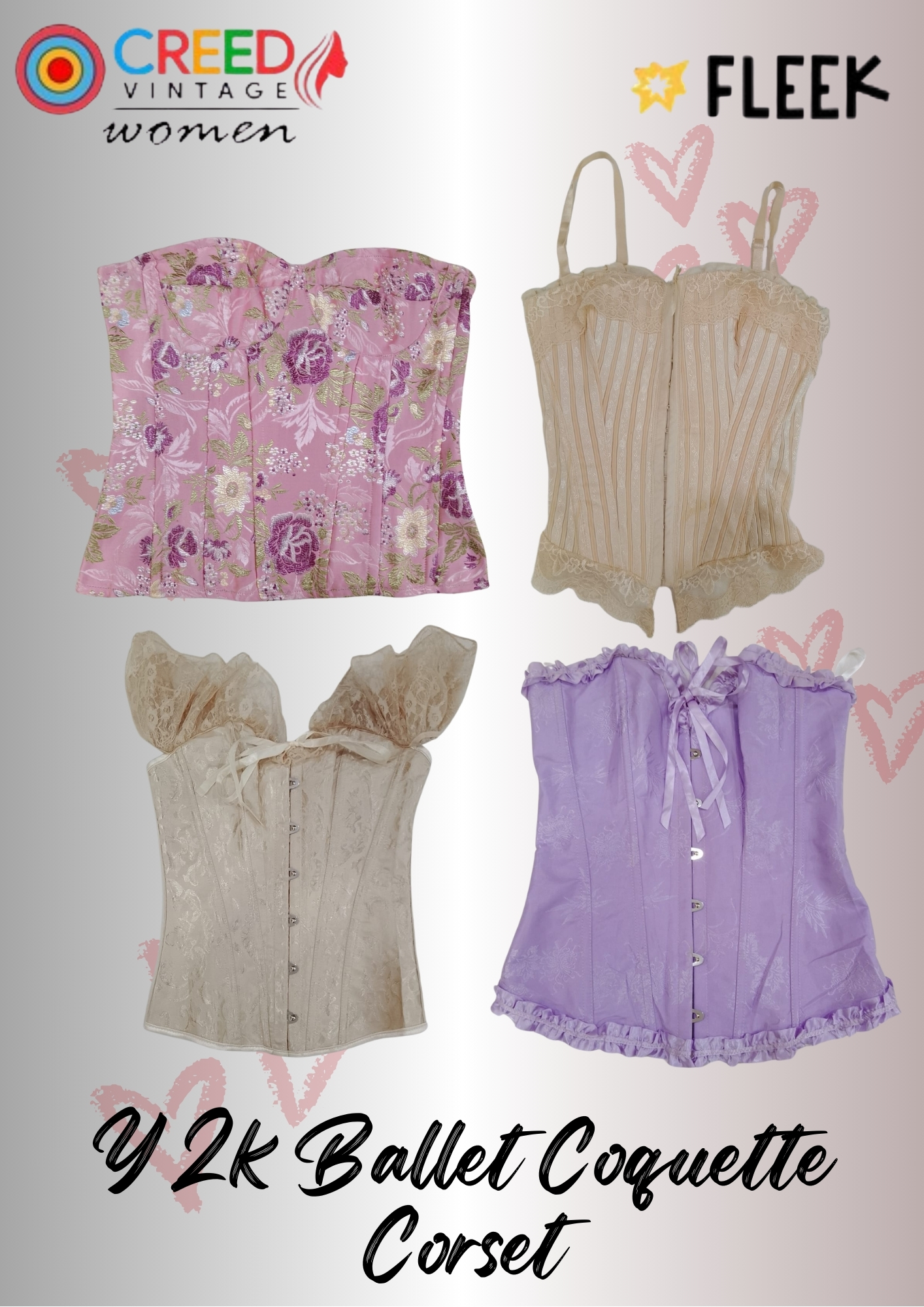IQ0029 Y2k Ballet Coquette Corset - 10 pièces