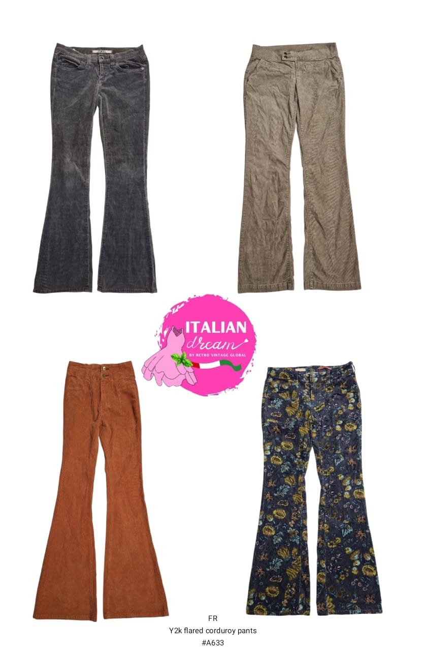 Y2k flared corduroy pants