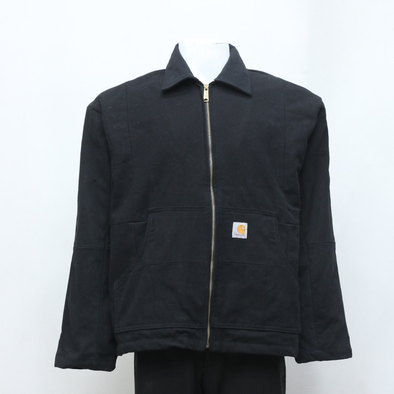 CV0092 Jaquetas Pretas Sólidas Upcycling Carhartt ..