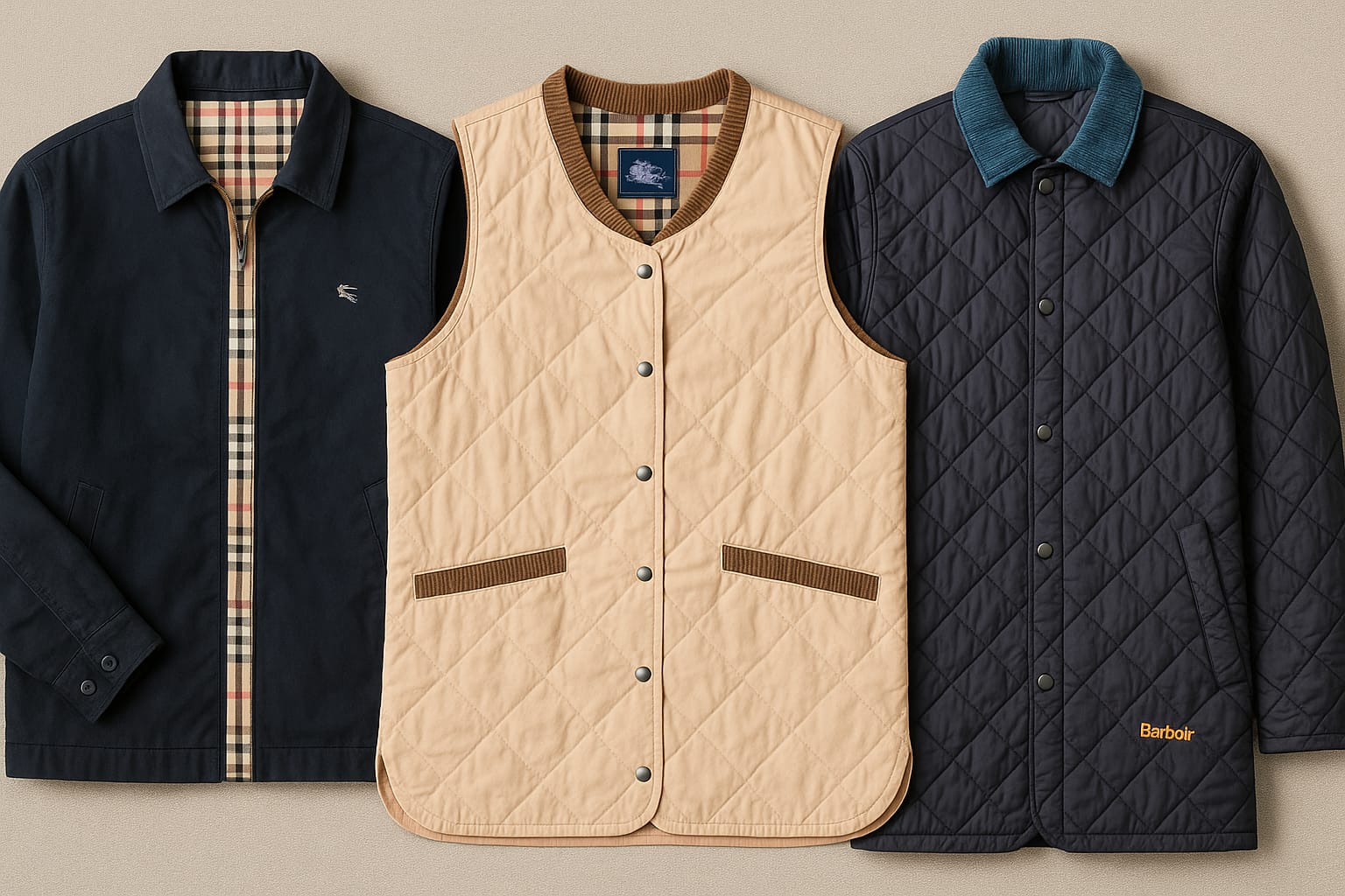 7 Burberry and 2 Barbour Bomber Jackets