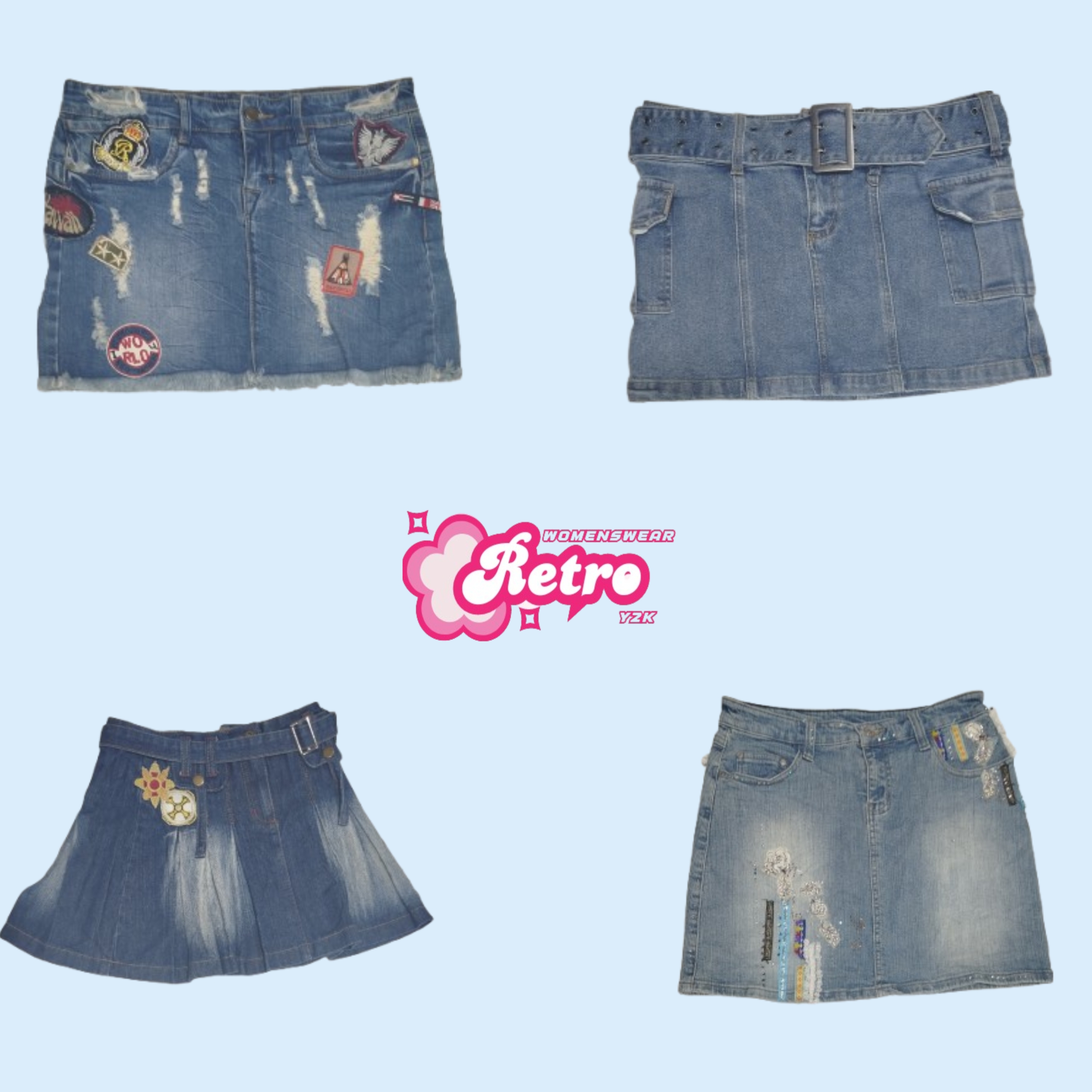 Y2k Bestseller Denim Mini Skirts (May-41)
