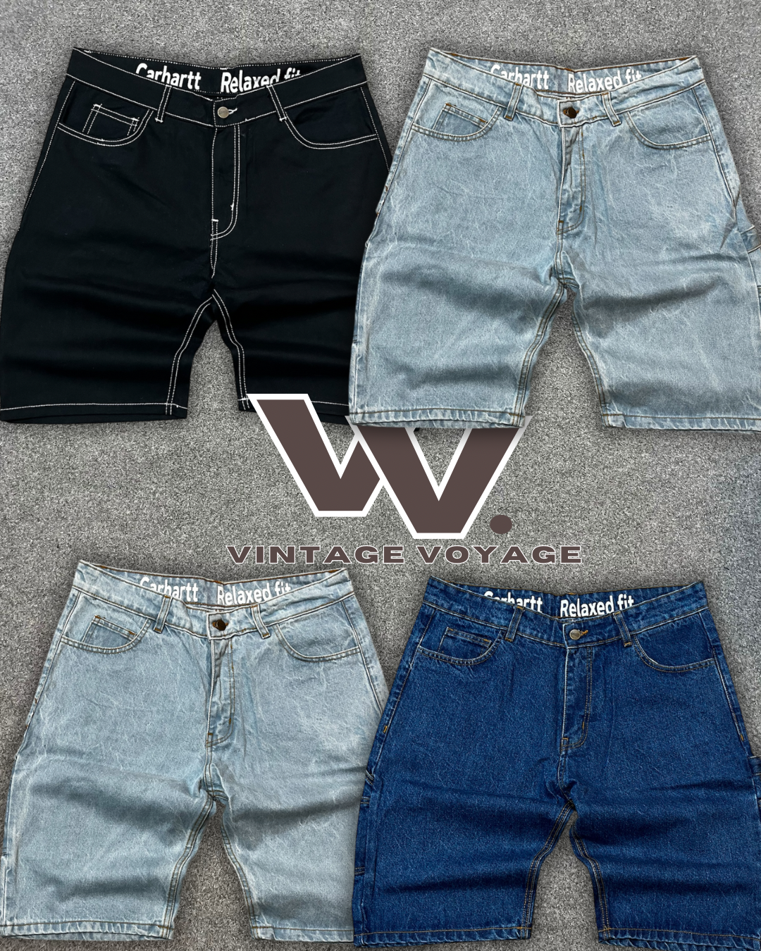 Carhartt rework style denim shorts MOQ 17pcs #21525