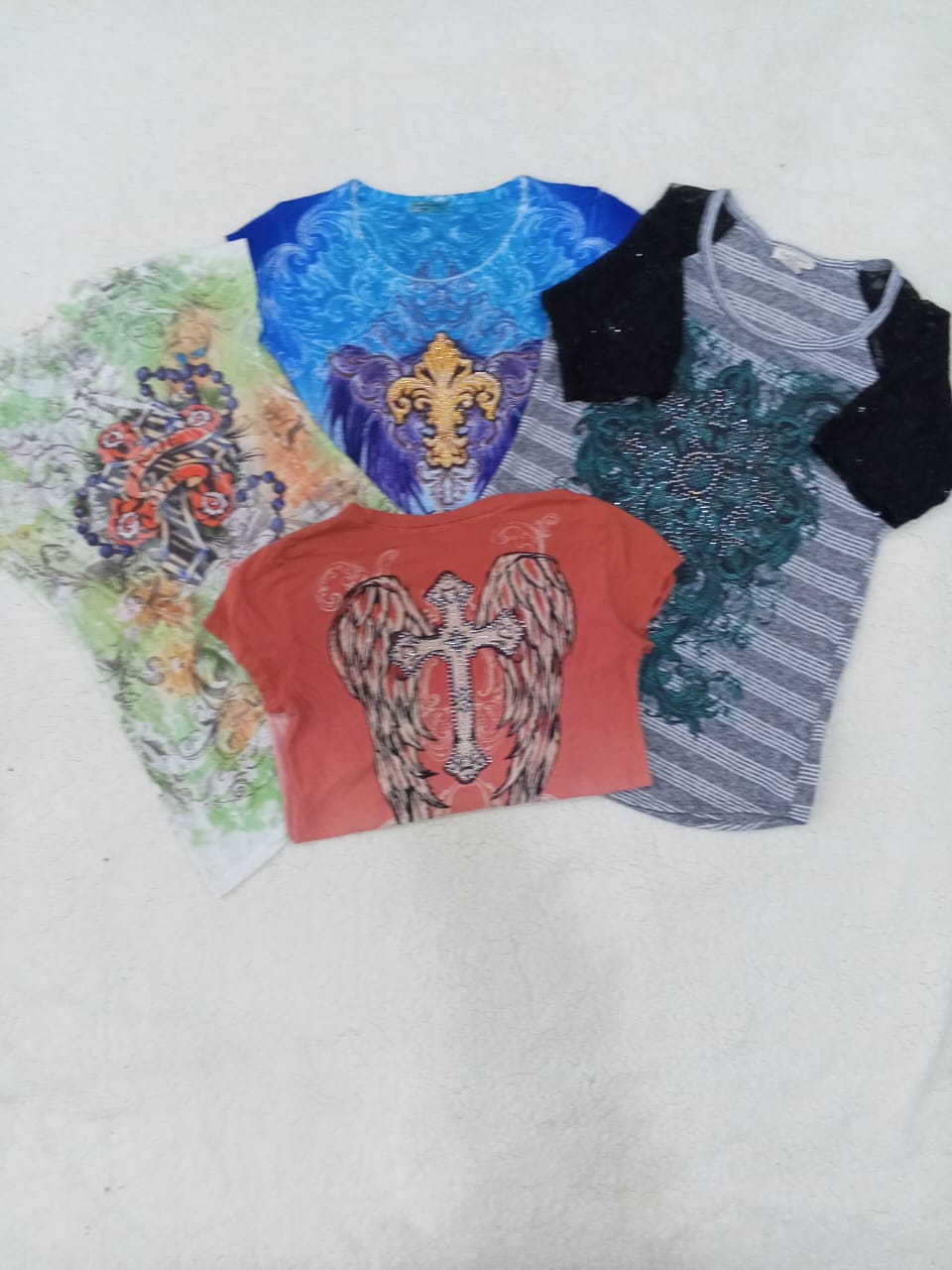 IQ0047 T-shirts pour bébé boho chic Y2k - 20 pièces