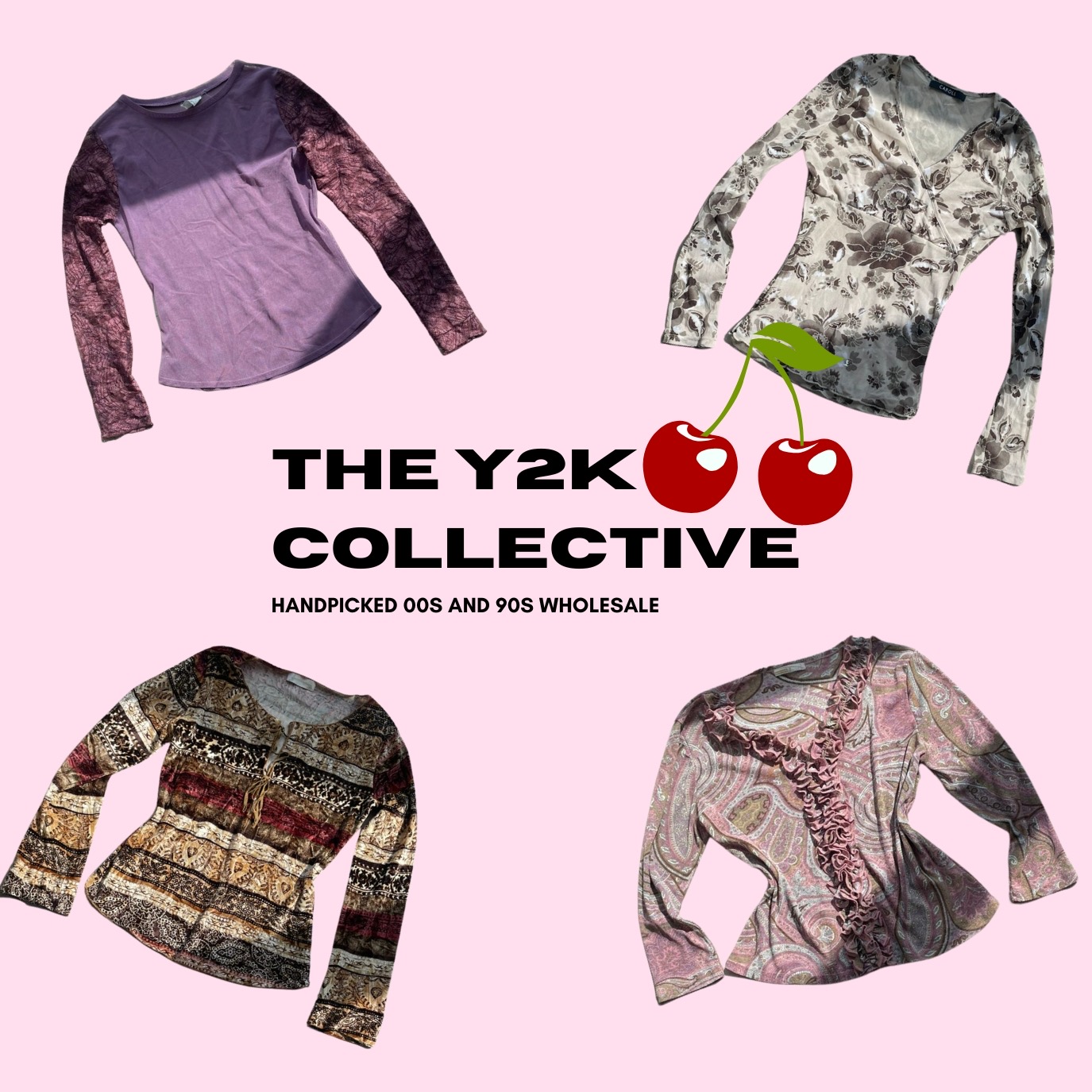 Y2K Boho Ibiza Vibe Mesh and Long Sleeve Tops Mix (TEC57)