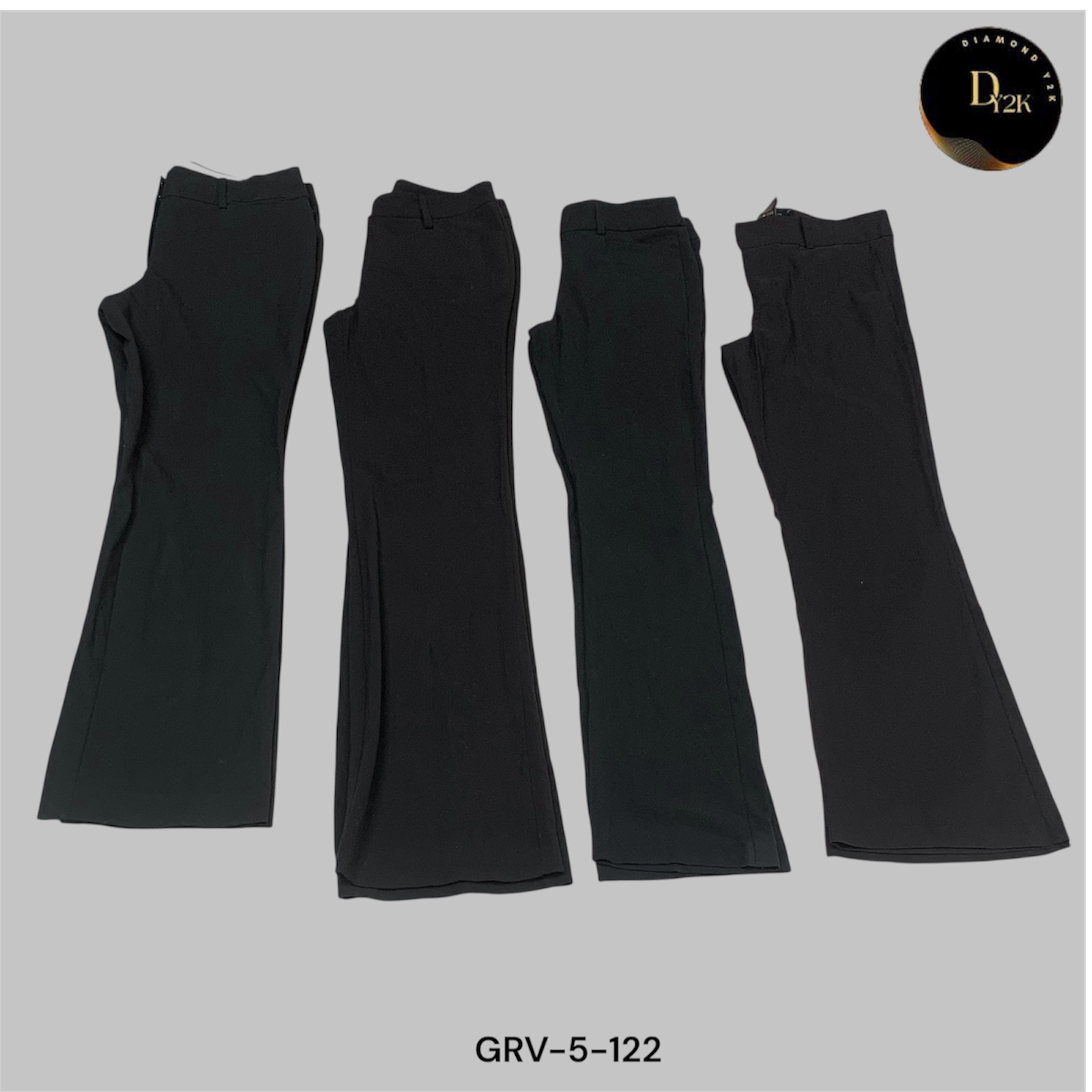 Y2K Shiny Black Pants – Iconic 2000s Clubwear Revival (GRV-5-122)