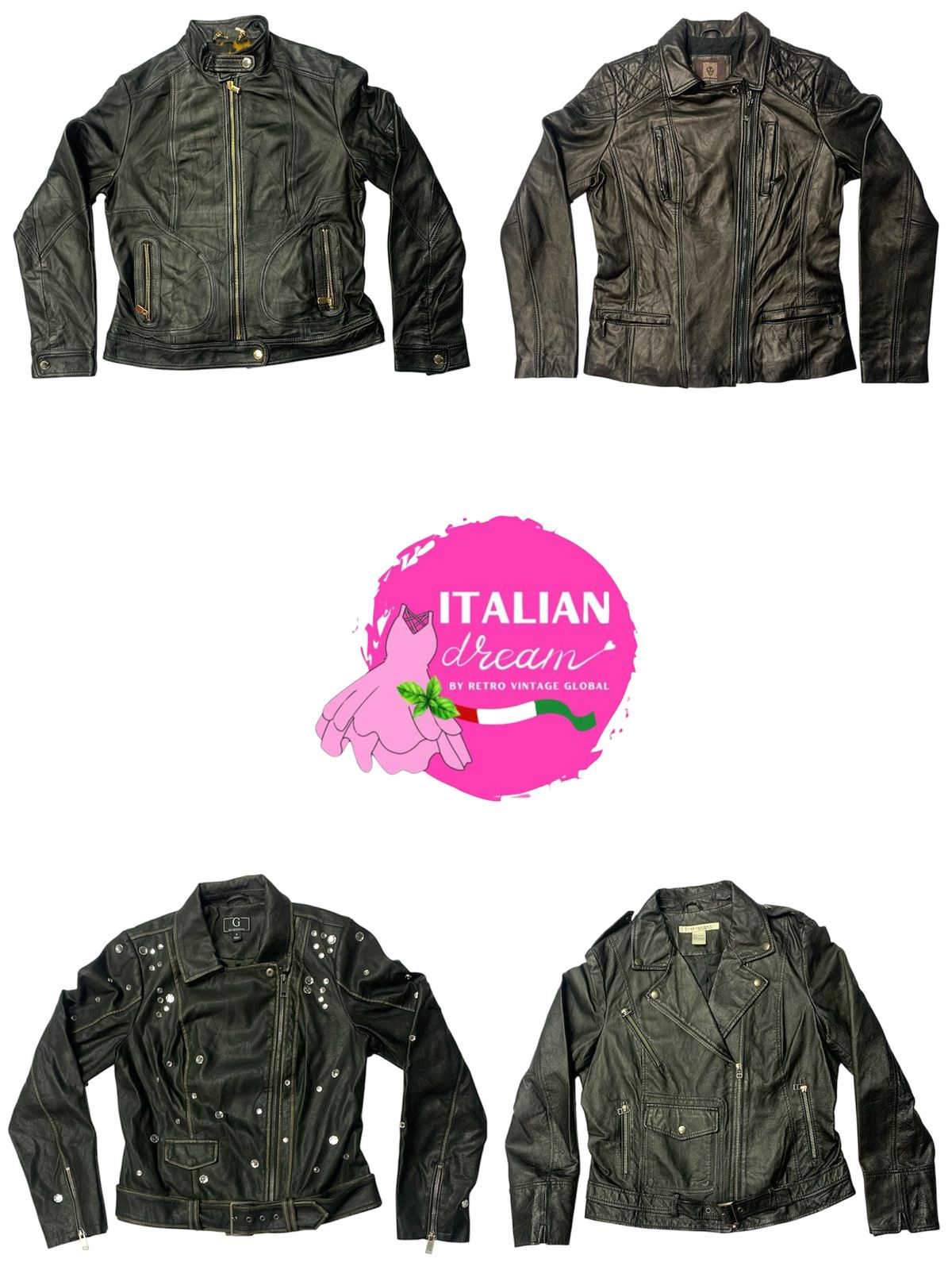 Y2K signatur Lederjacke