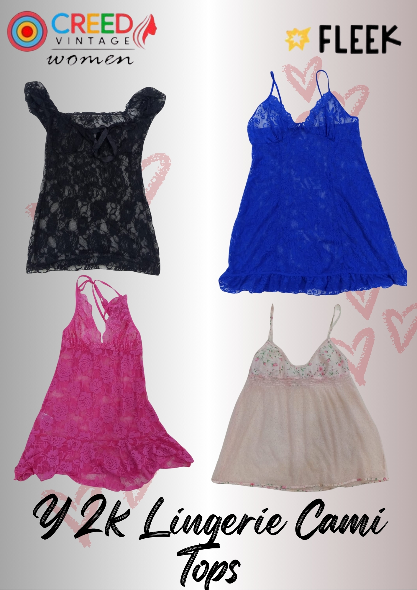 IQ0056 Y2k Unterwäsche Camisole Tops - 8 Stück
