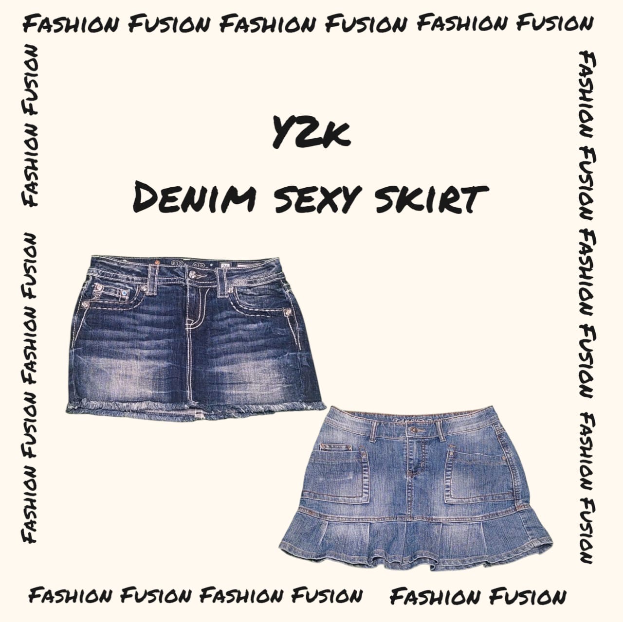 FF-928 y2k デニムセクシースカート